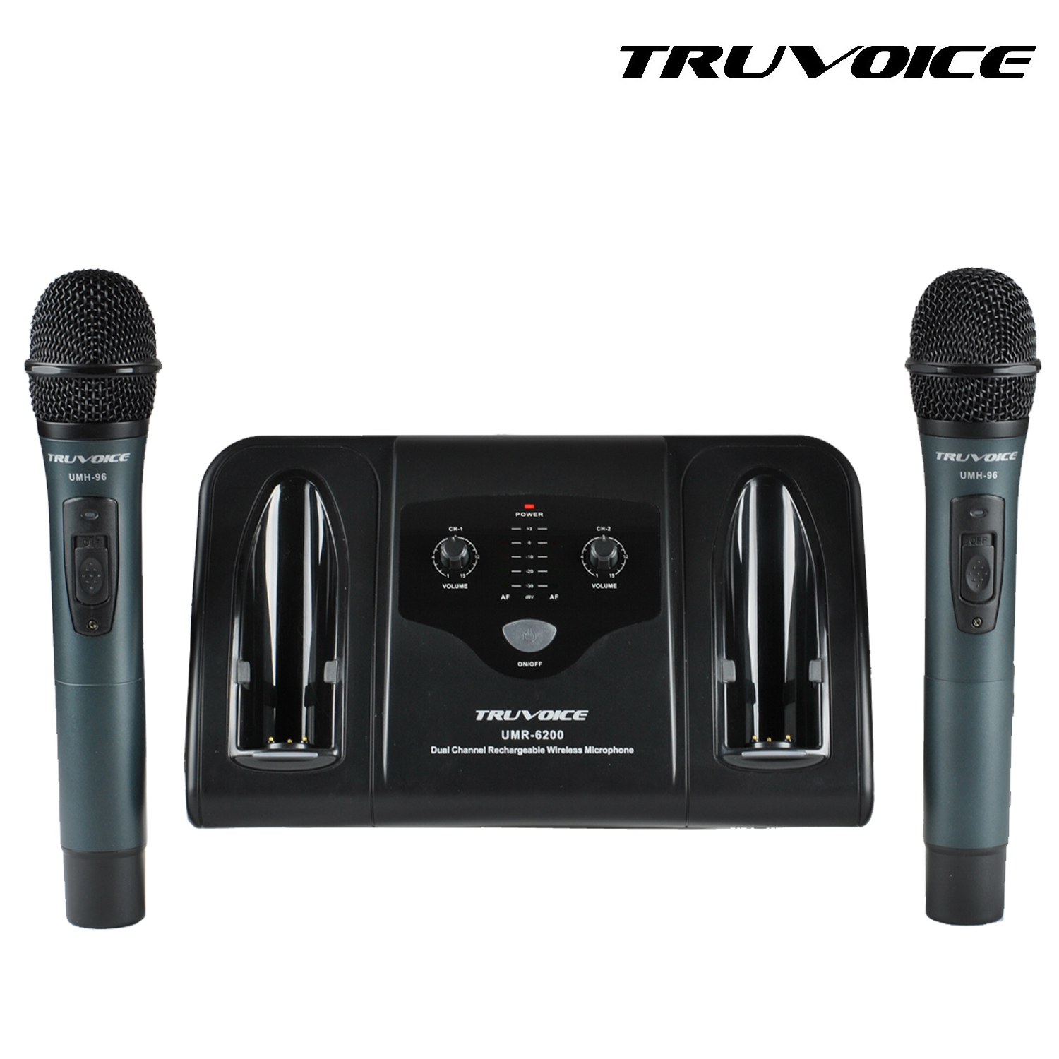 SYSTÈME DE MICROPHONE KARAOKÉ SANS FIL RECHARGEABLE TRUVOICE UMR-6200