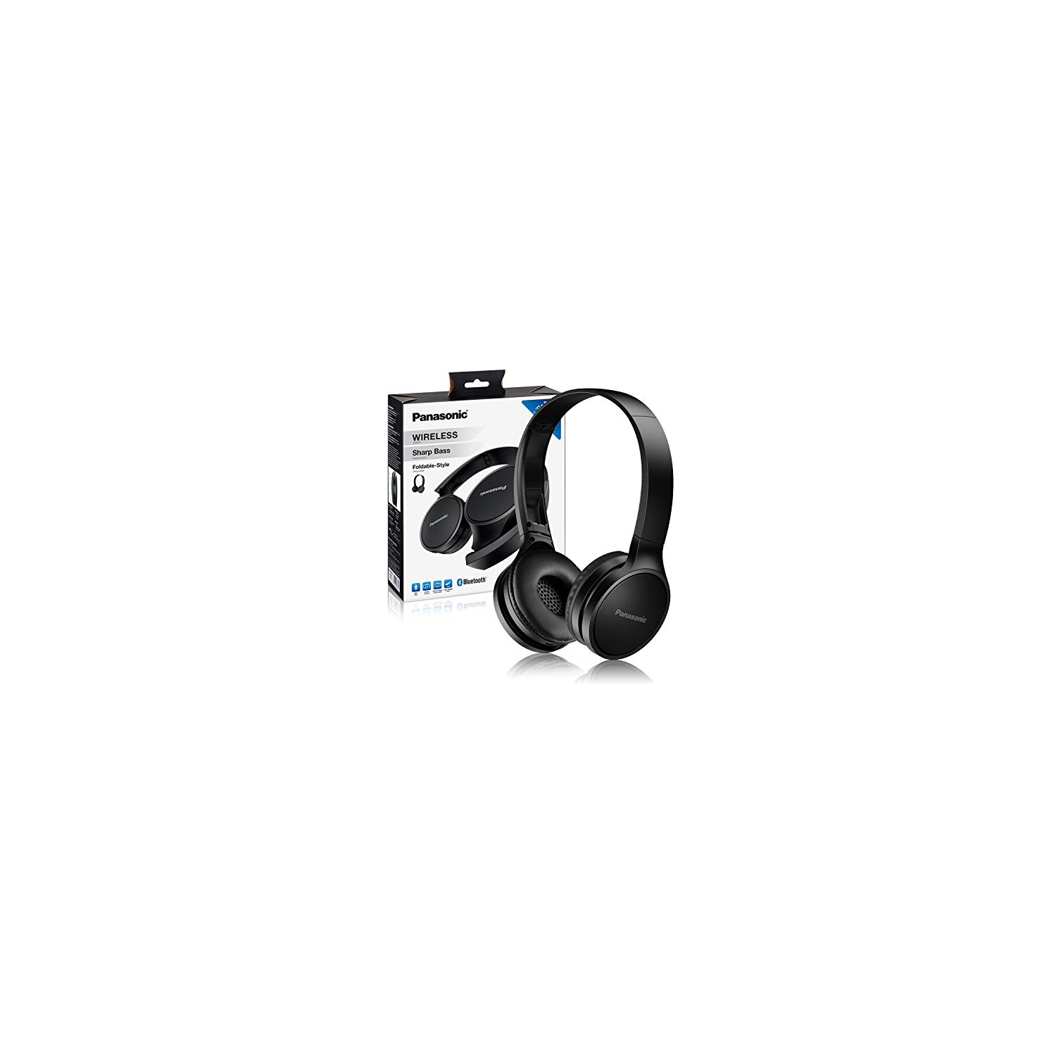 Panasonic On-Ear Premium Stereo Headphones, Rp-HF400BK, Black