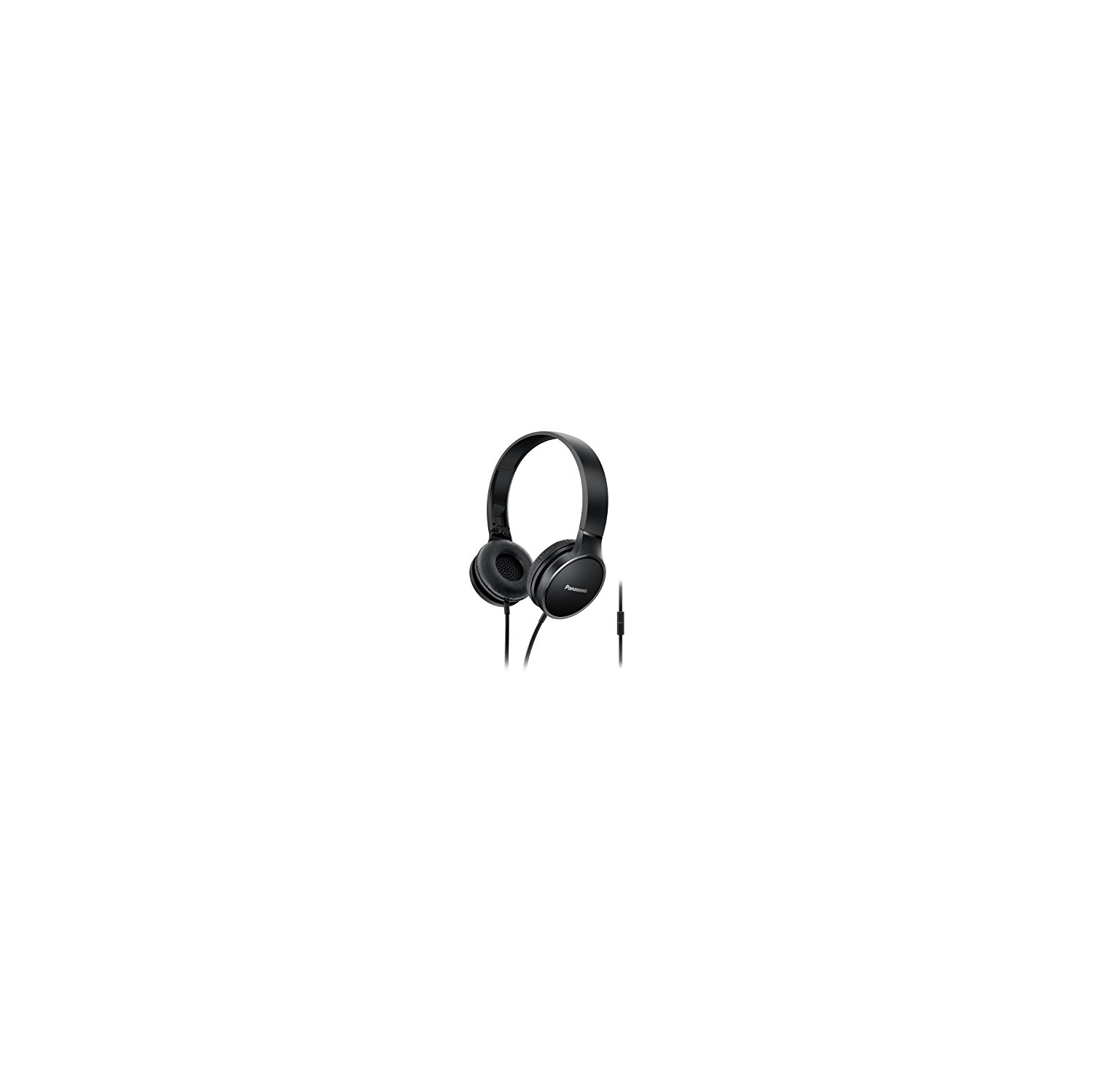 Panasonic Premium Sound On Ear Stereo Headphones RP-HF300M-K with Integrated Mic and Controller, Tra
