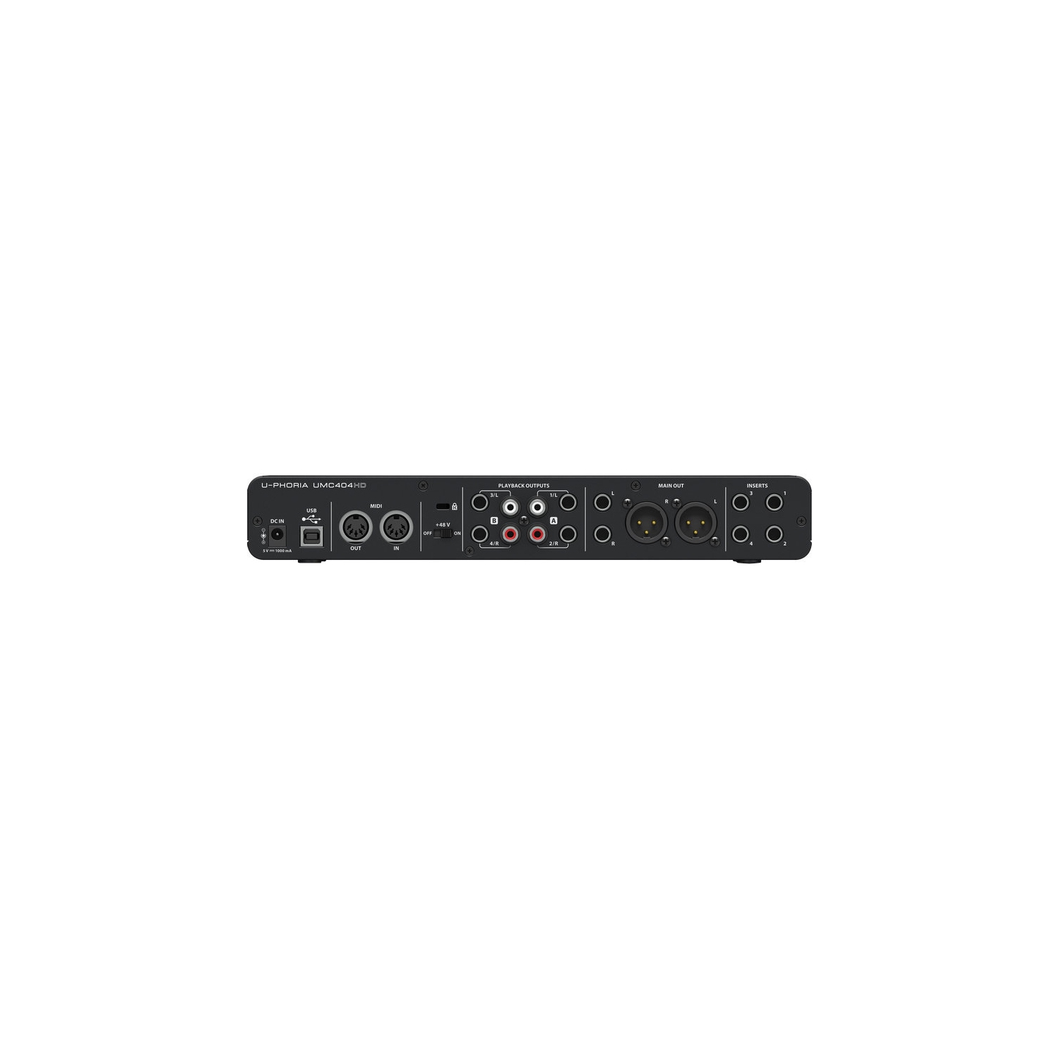 DTM・DAW Behringer U-PHORIA UMC404HD Behringer U-PHORIA UMC404HD Audiophile 4x4, 24-Bit/192 kHz USB