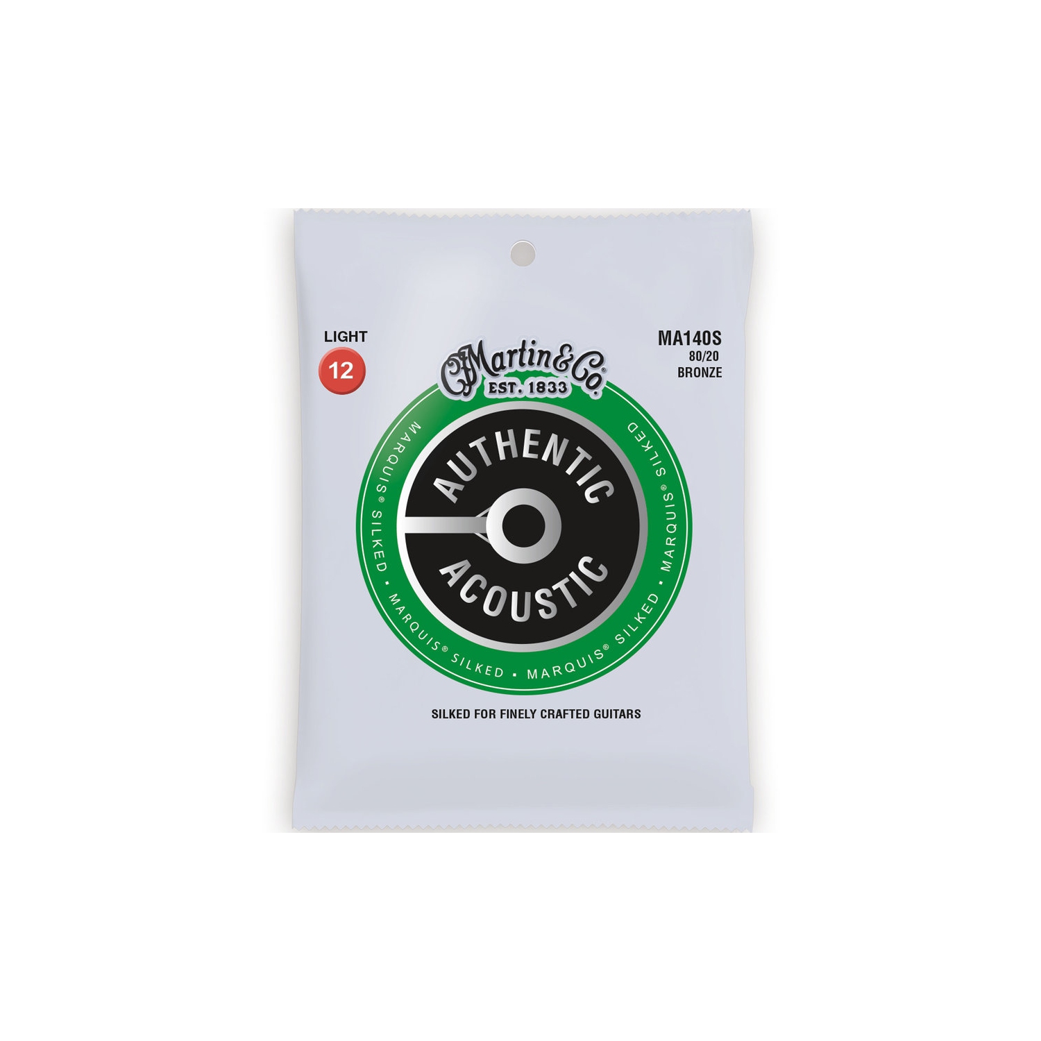 Martin Authentic Marquis Silked Acoustic Guitar Strings - 80/20, Light