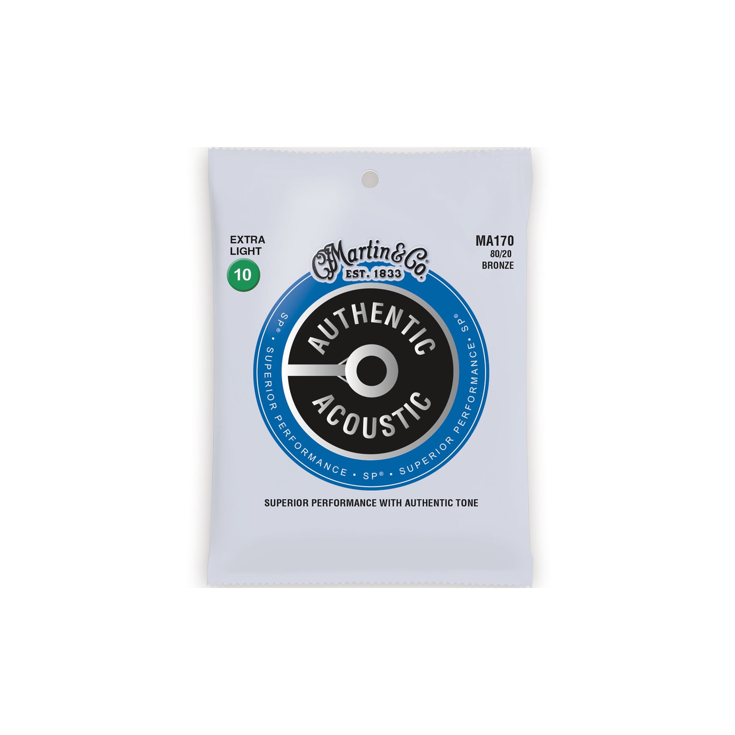 Martin Authentic SP Acoustic Guitar Strings - 80/20, Extra Light