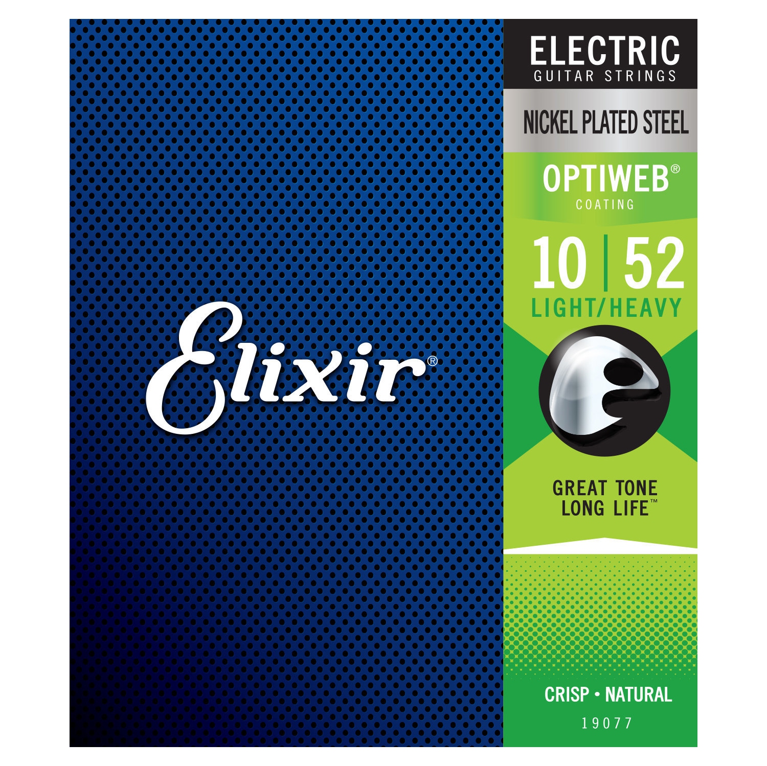 Elixir Electric Nickel Plated Steel Strings with OPTIWEB Coating - Light-Heavy, .010-.052