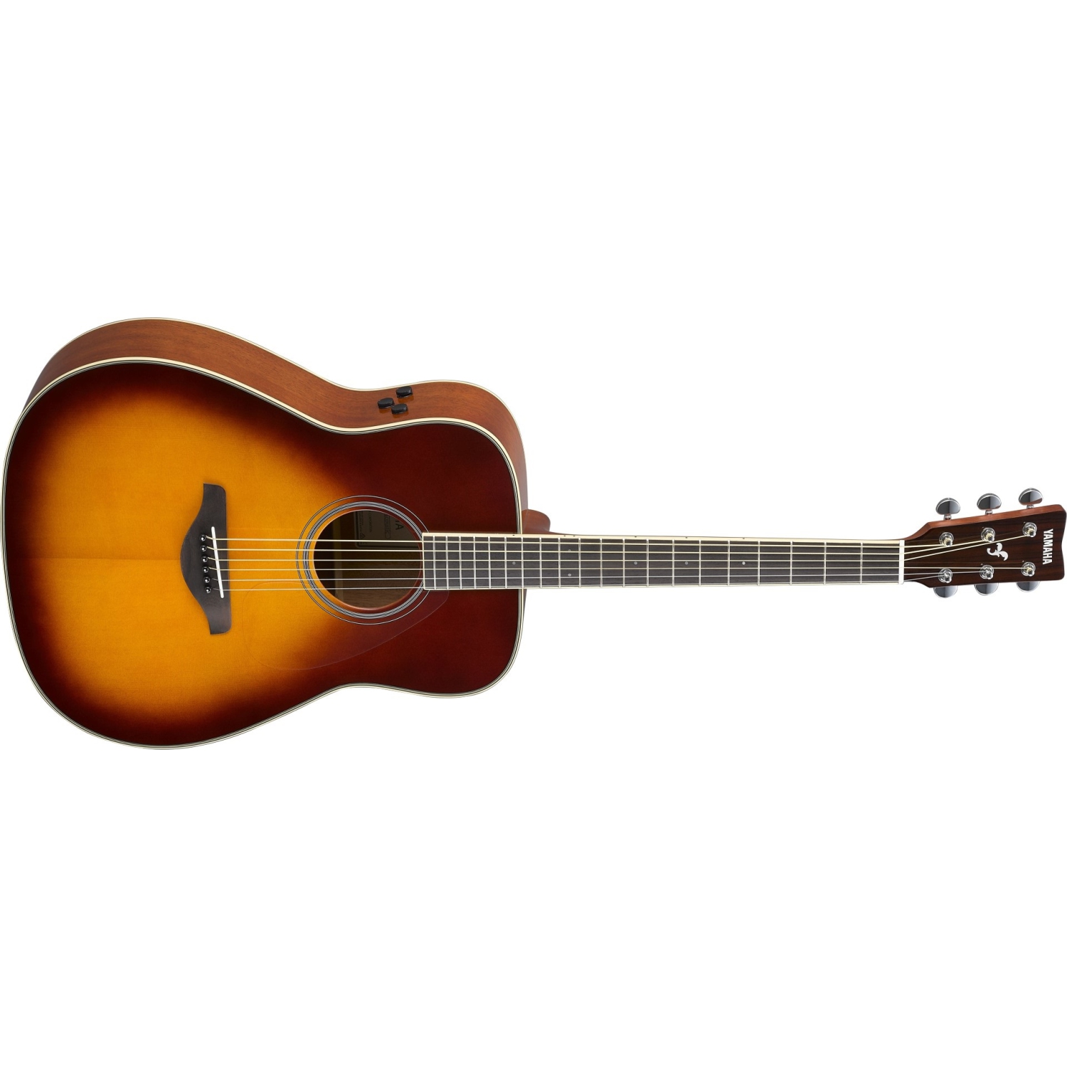 Guitare acoustique Tranacoustique FG de Yamaha avec table en bois d’épinette massif - dégradé brun