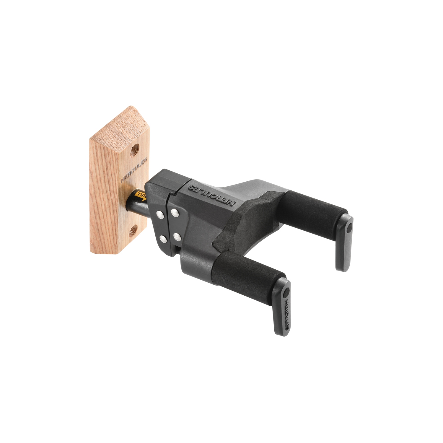 Hercules Auto-Swivel Yoke Guitar Hanger - Wood Base Short Arm
