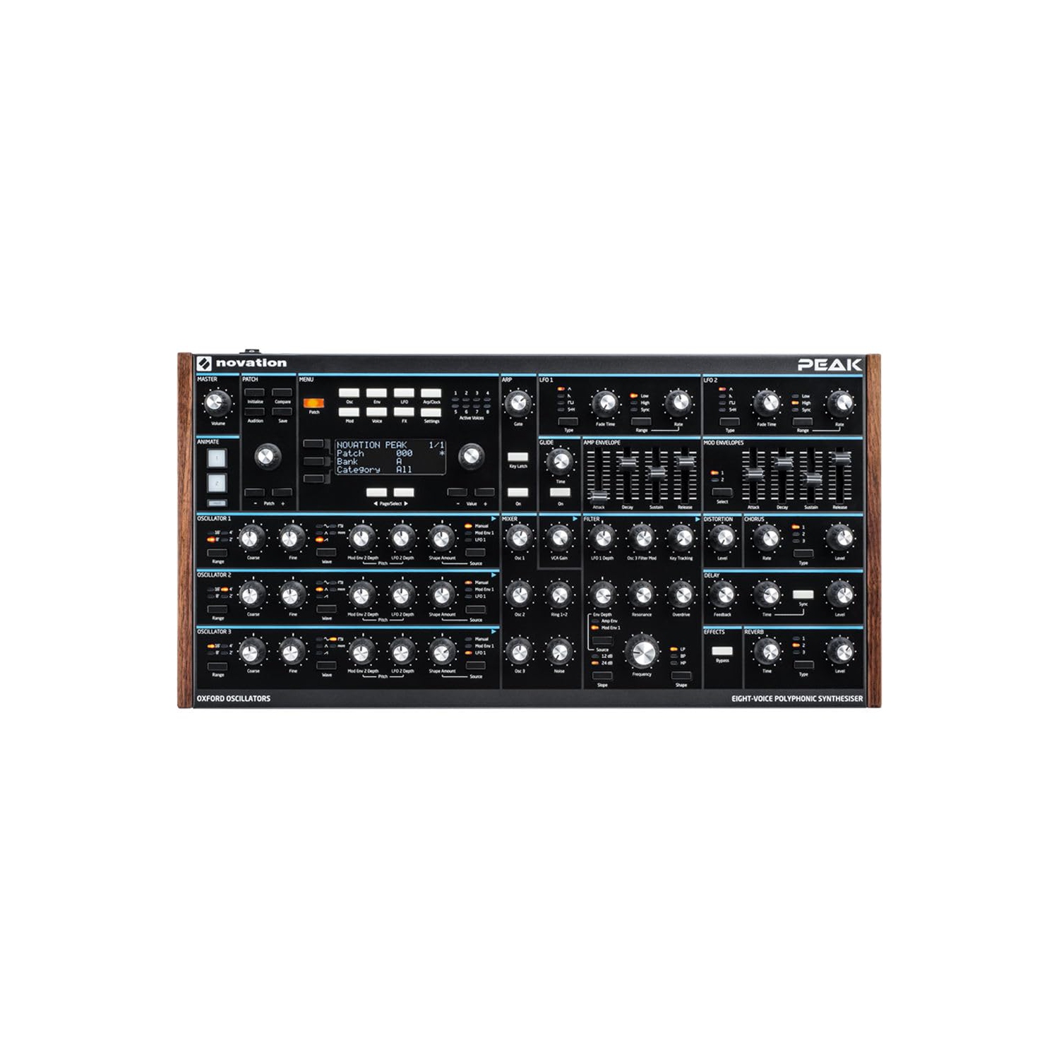 Synthétiseur polyphonique de bureau à 8 voix Peak de novation