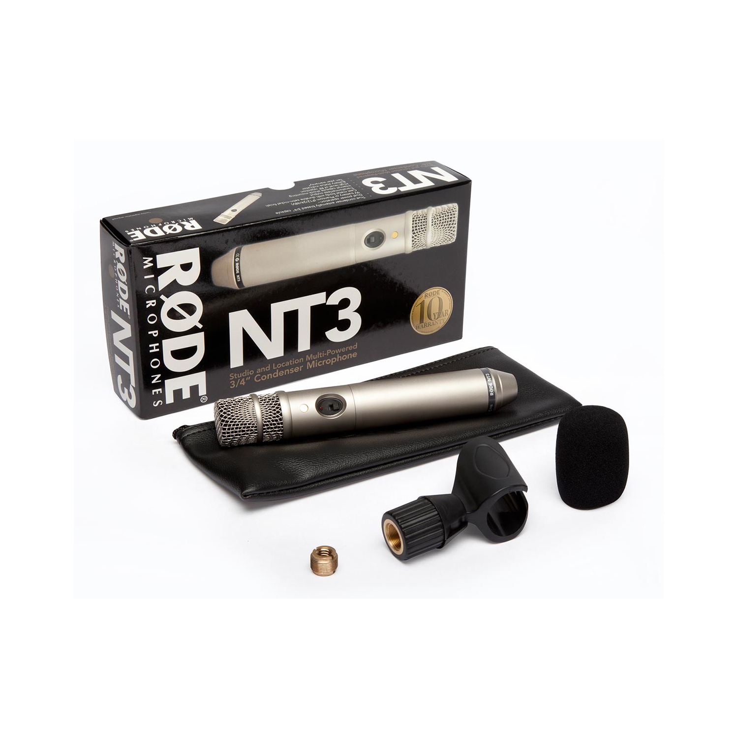 RODE NT-3 - Hyper-cardioid Condenser Mic with Mount and Case