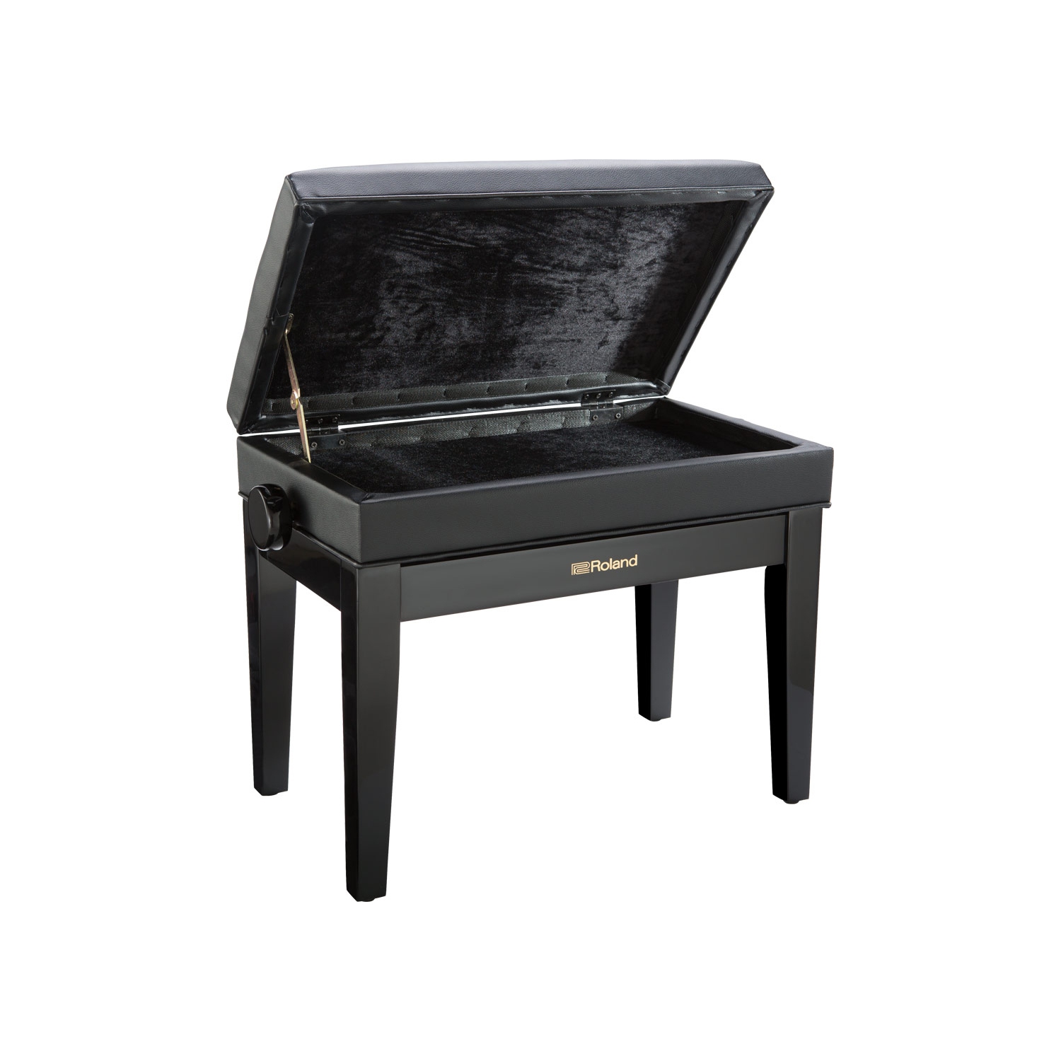 Roland RPB-400PE Adjustable Piano Bench with Storage - Polished Ebony