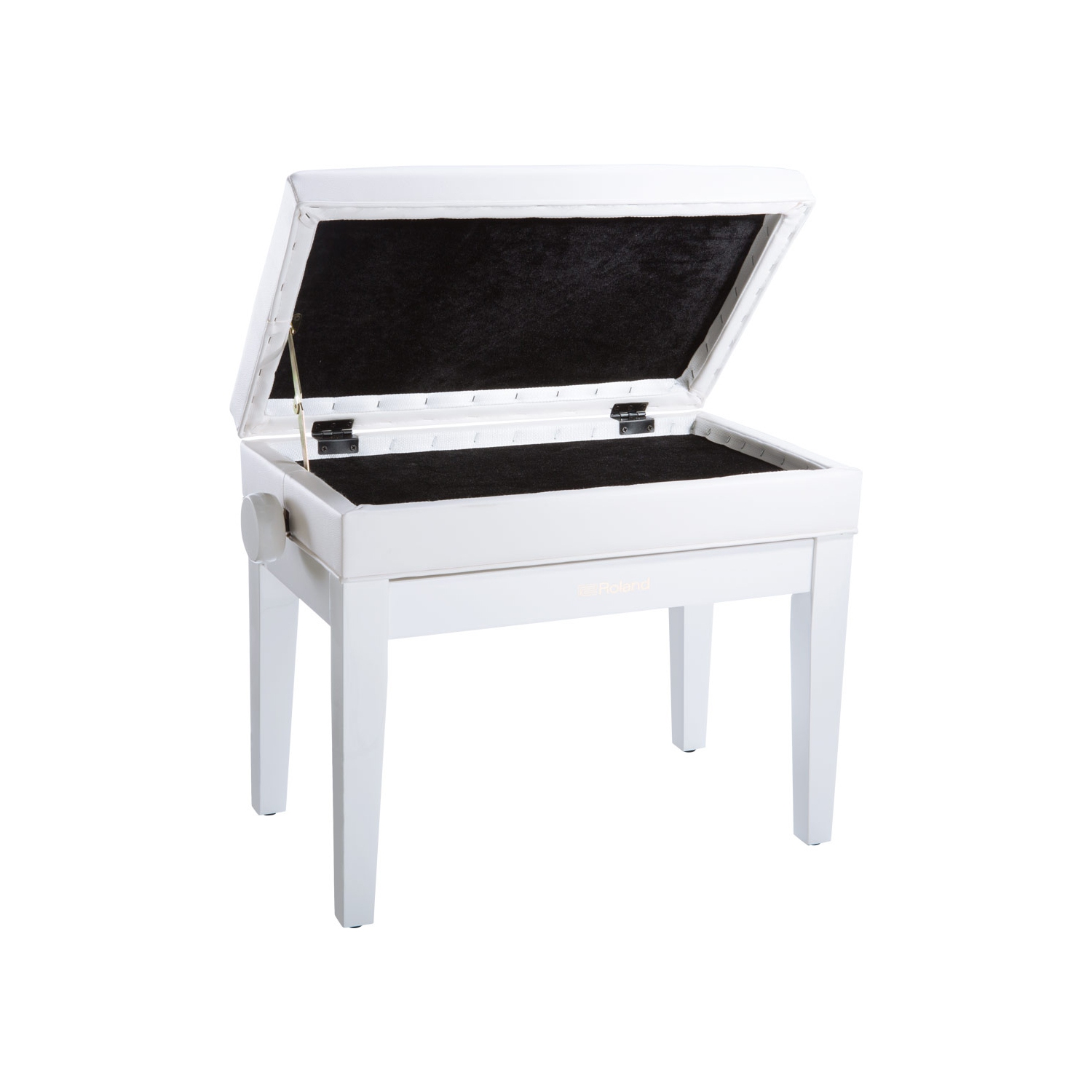 Roland RPB-400WH Adjustable Piano Bench with Storage - Satin White