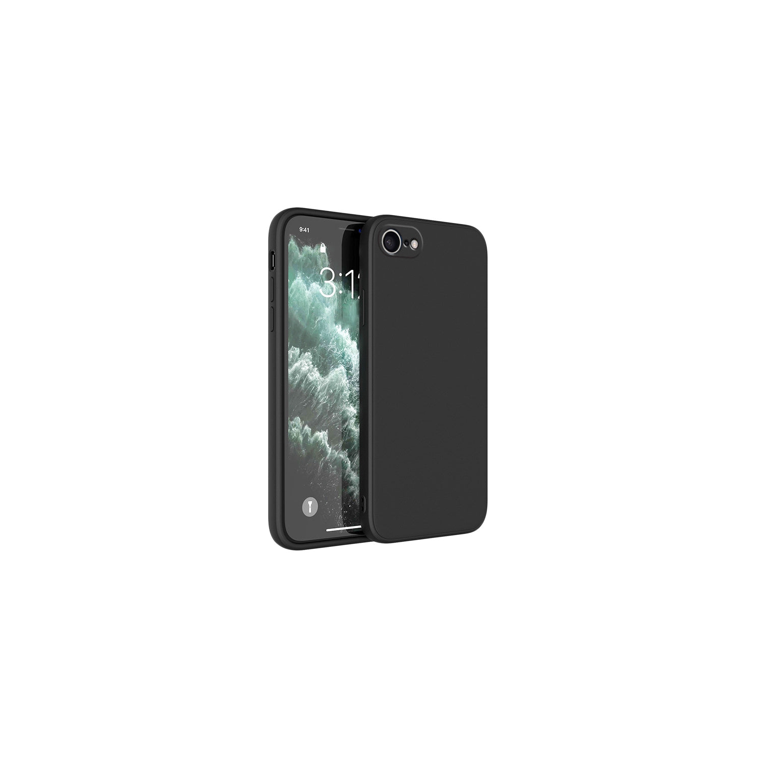PANDACO Soft Shell Matte Black Case for iPhone 6 Plus or iPhone 6S Plus