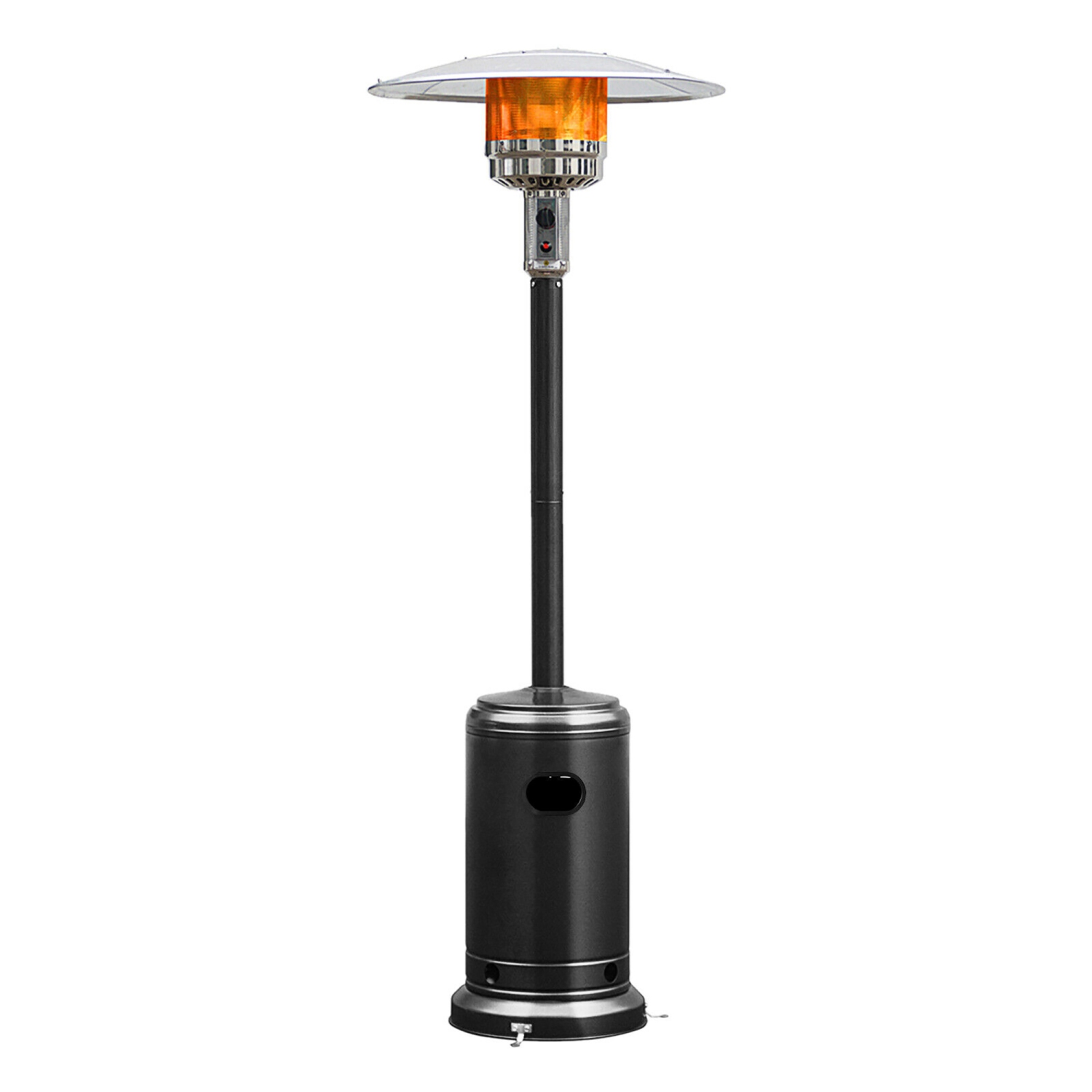 Costway 50000 BTU Propane Patio Heater Standing LP Gas Steel W/ Wheels Black