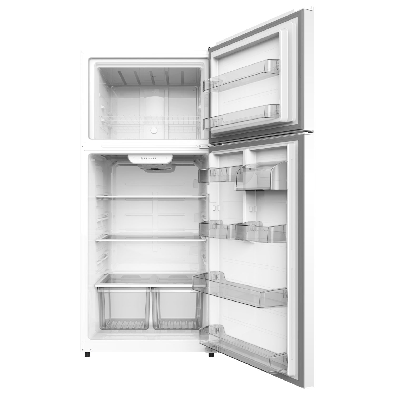 Réfrigérateur à congélateur supérieur 18 pi³ 30 po de GE avec éclairage DEL - Blanc