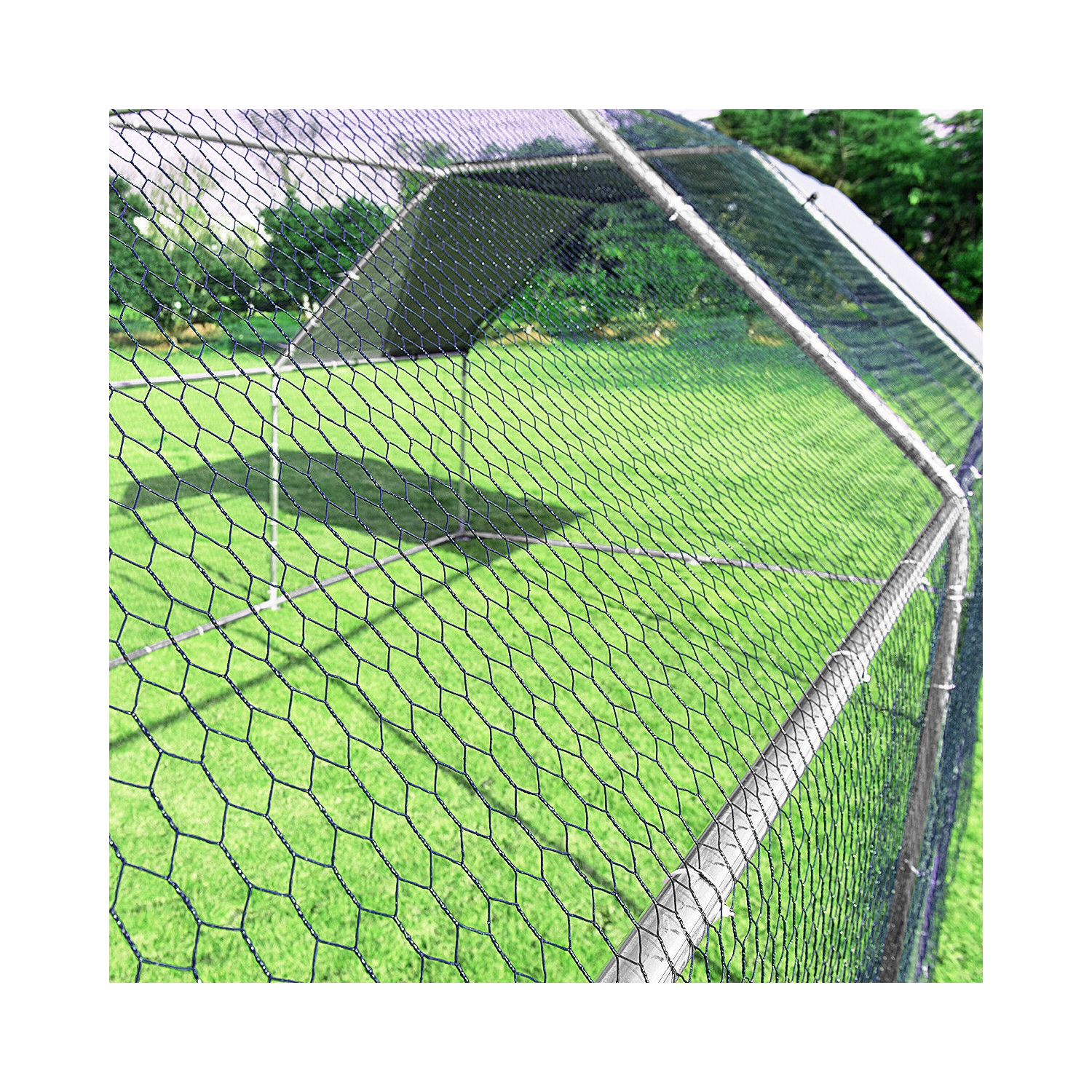 Costway Large Walk In Chicken Coop Run House Shade Cage 9.5' x 19' with Roof Cover