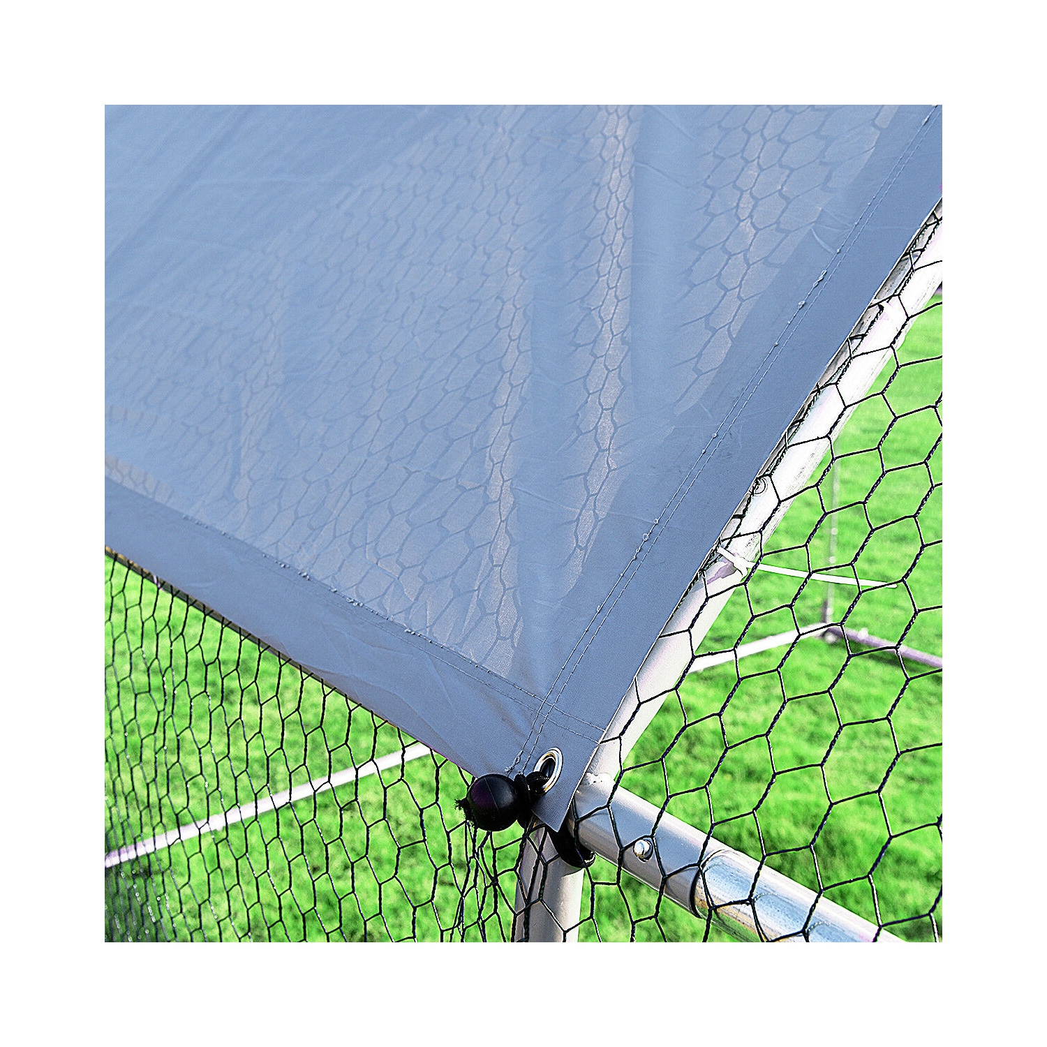 Costway Large Walk In Chicken Coop Run House Shade Cage 9.5' x 19' with Roof Cover