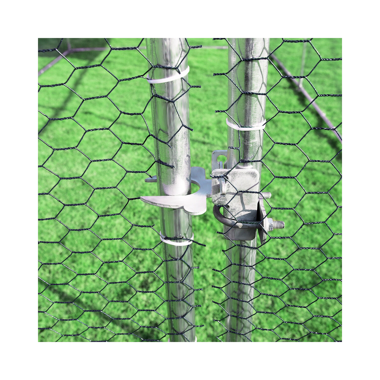 Costway 9.5' x 6.5' Large Walk In Chicken Coop Run House Shade Cage w/Roof Cover