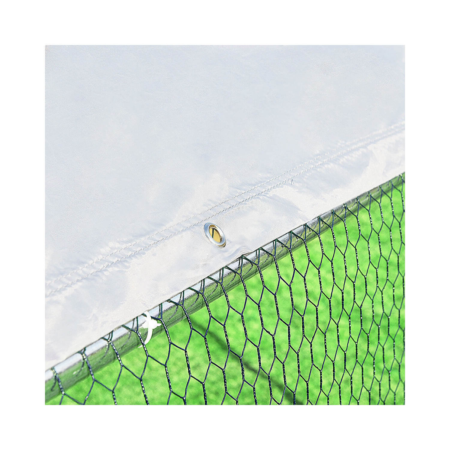 Costway 9.5' x 6.5' Large Walk In Chicken Coop Run House Shade Cage w/Roof Cover