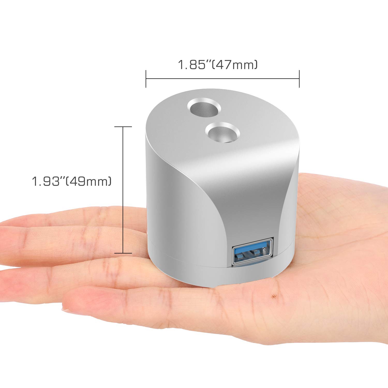 Recharge par satellite, support portatif en aluminium avec câble USB pour stylet Apple Pencil/Pen iPad Pro 12.9 10.5 9.7