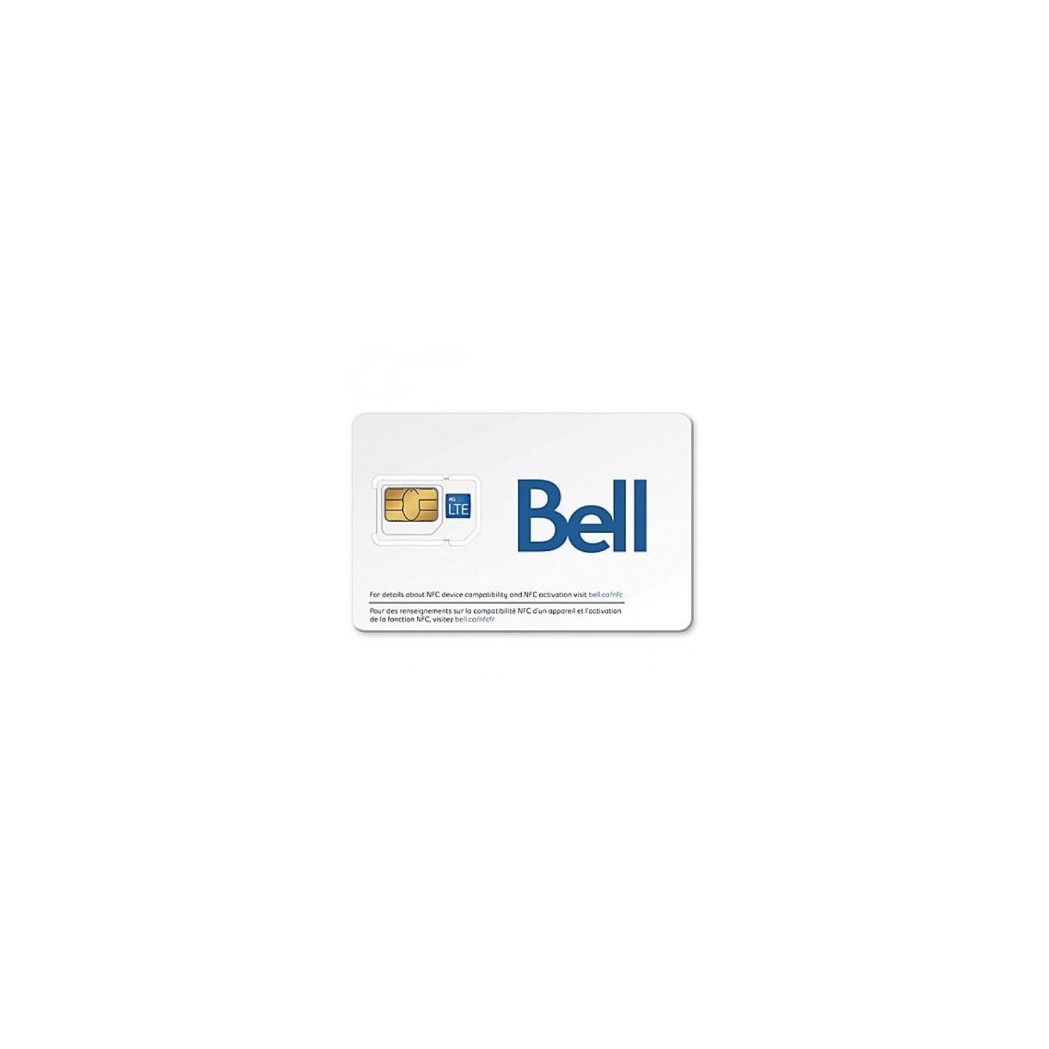 Bell Mobility CANADA LTE Multi Sim Card - Nano Micro Standard 3 in 1 Combo Size
