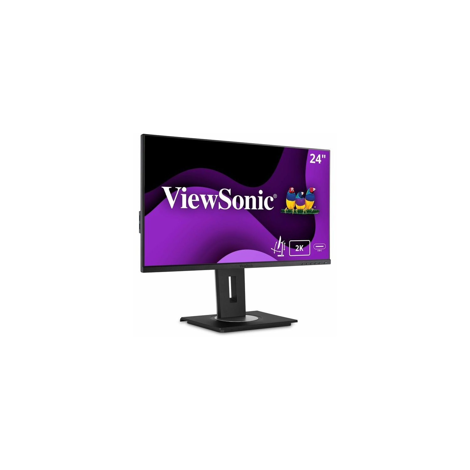 ViewSonic VG2455-2K 24" IPS 1440p Monitor with USB 3.1 Type C HDMI DisplayPort and 40 Degree Tilt Ergonomics