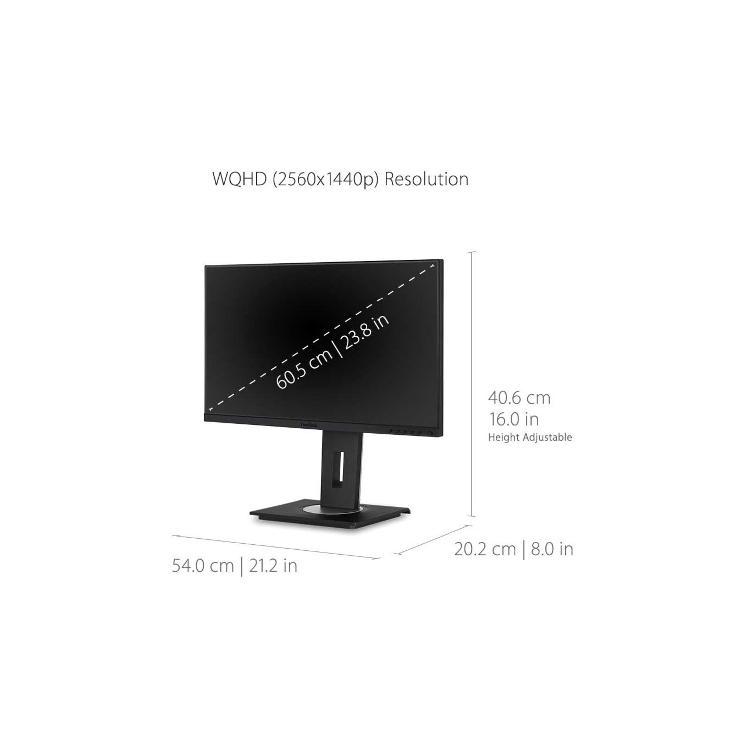 ViewSonic VG2455-2K - 24" Display, IPS Panel, 2560 x 1440 Resolution