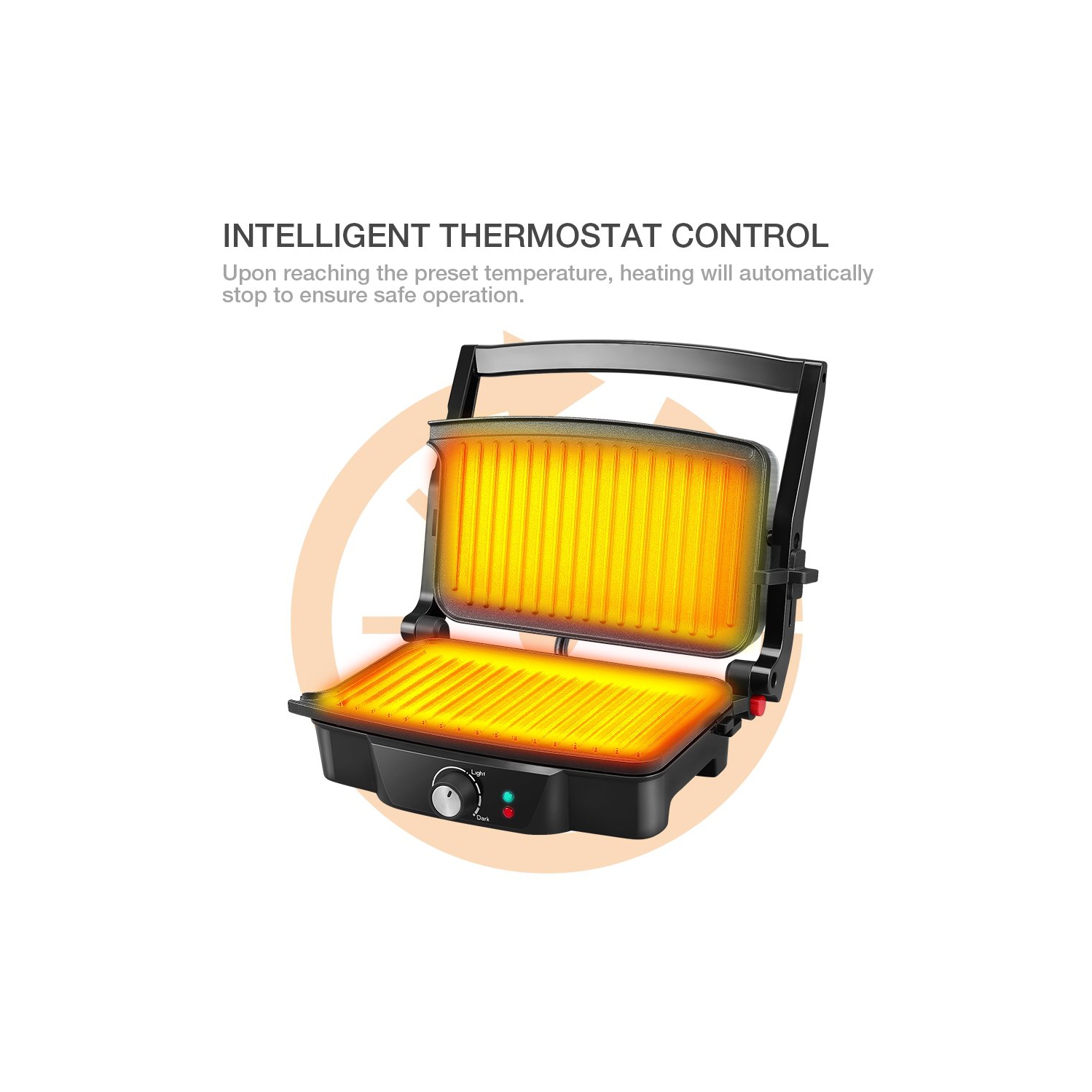 Panini Maker, iSiLER 2 Slice Panini Press Grill, Sandwich Maker Non-Stick Coated Plates, Opens 180 Degrees for Panini