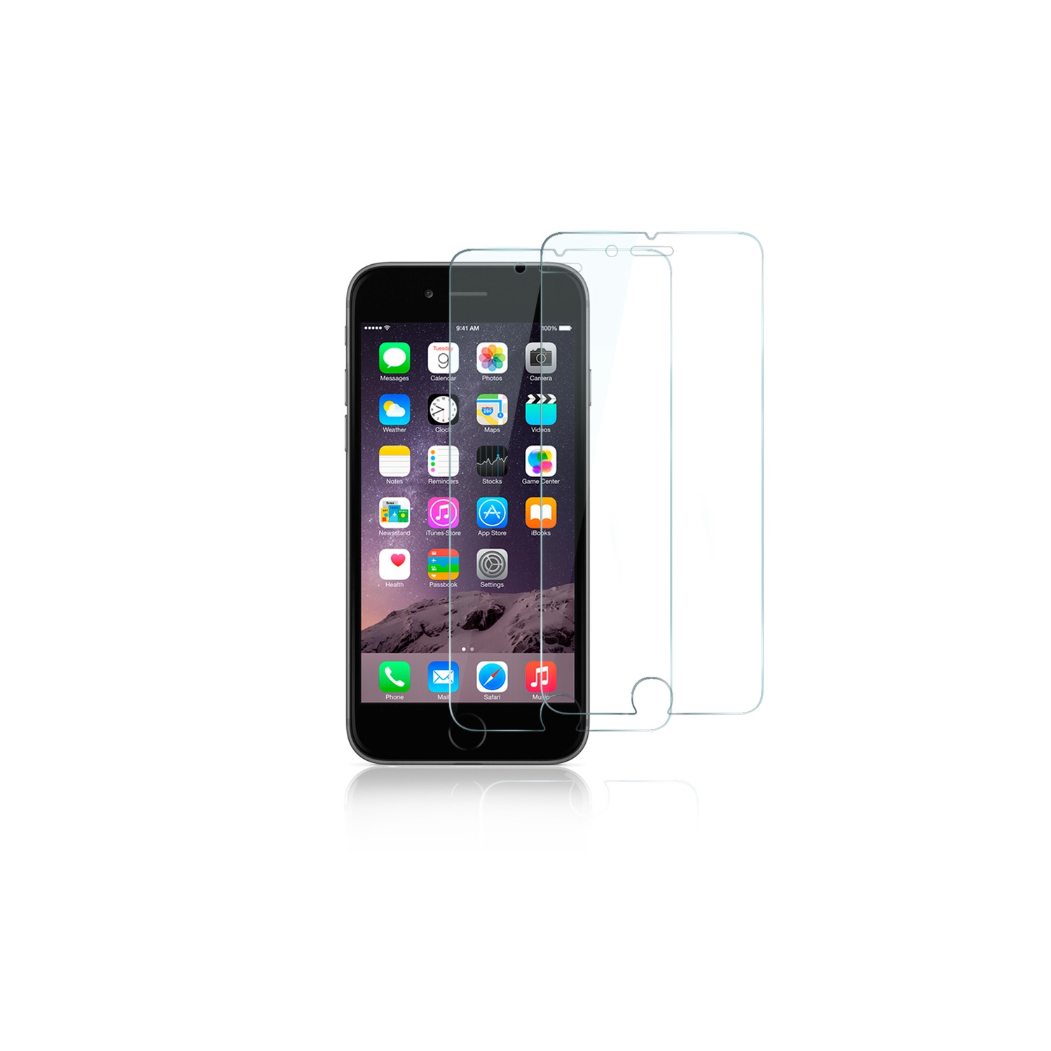 【2 Packs】 CSmart Premium Tempered Glass Screen Protector for iPhone 6 Plus / 6S Plus (5.5"), Case Friendly & Bubble Free
