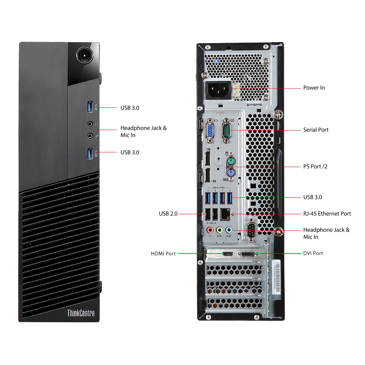 Refurbished - Lenovo Think Centre M93 SFF Desktop PC Computer Intel Core i5 4570 8GB RAM 320GB Win 10 Pro WiFI(2015 Model)