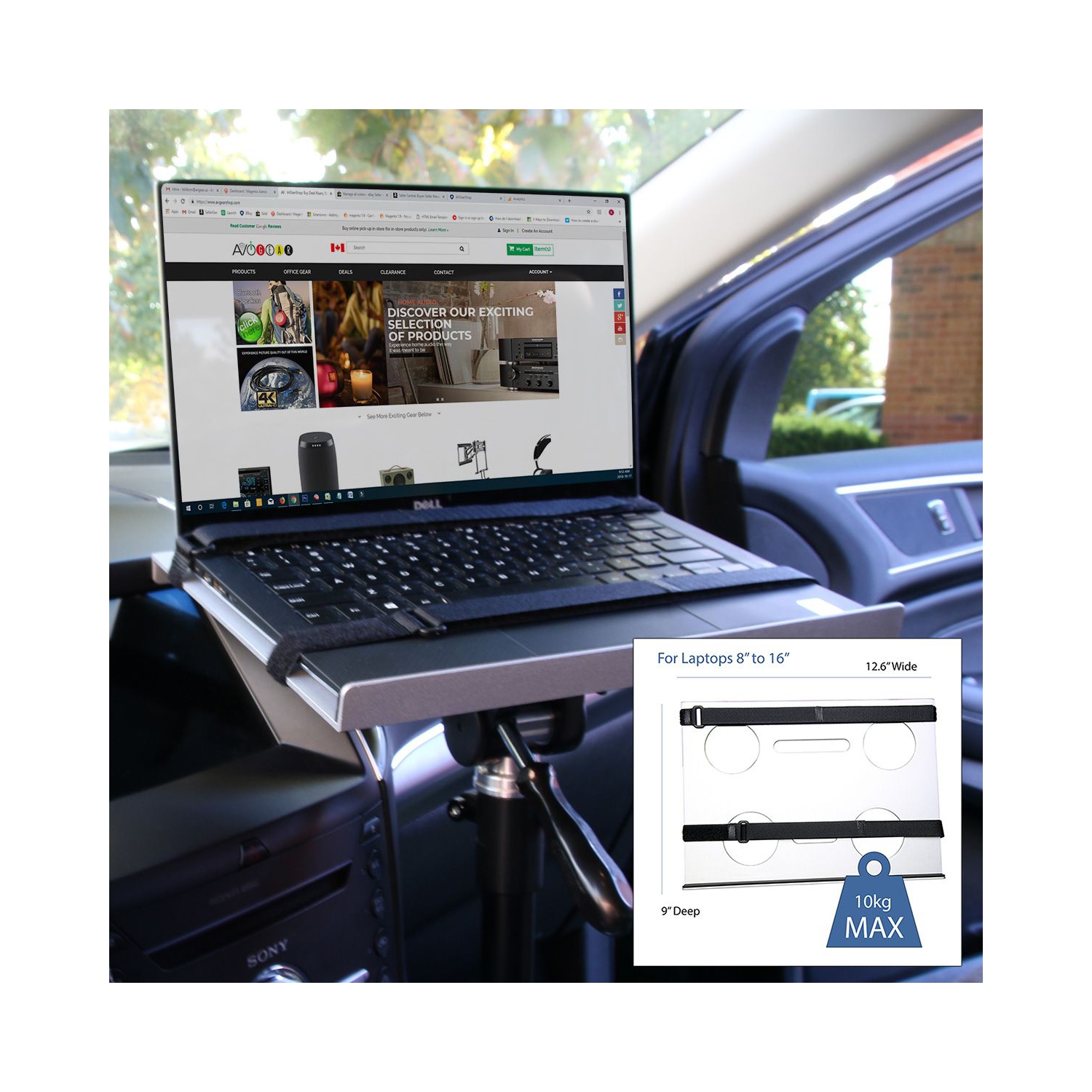 Support pivotant et inclinable universel à un bras de Boost Industries pour portable