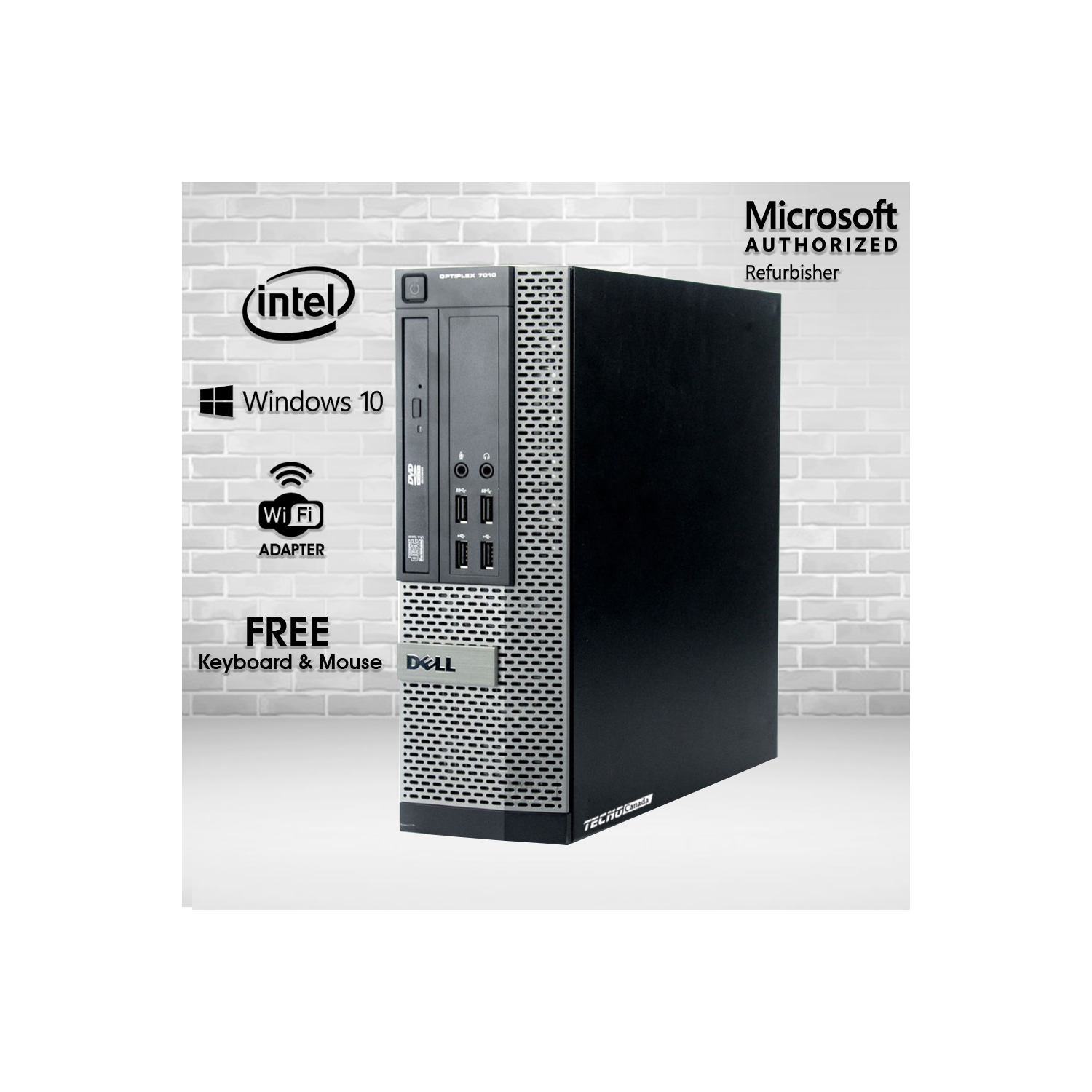 Refurbished (Good) - Dell OptiPlex 7010 SFF Desktop Computer - Intel Core i7-3770, 16GB RAM, New 480GB SSD, Windows 10 Home