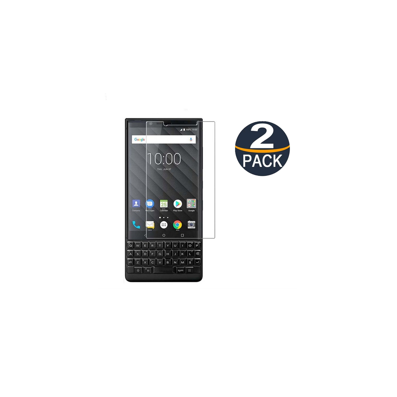 [Paquets de 2] Protecteur d'écran en verre trempé CSmart Premium pour BlackBerry Key2 KeyTwo/Key2 le Lite, sans bulles