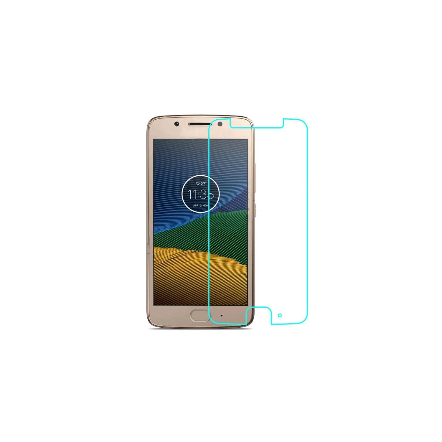 【2 Packs】 CSmart Premium Tempered Glass Screen Protector for Motorola Moto G5, Case Friendly & Bubble Free