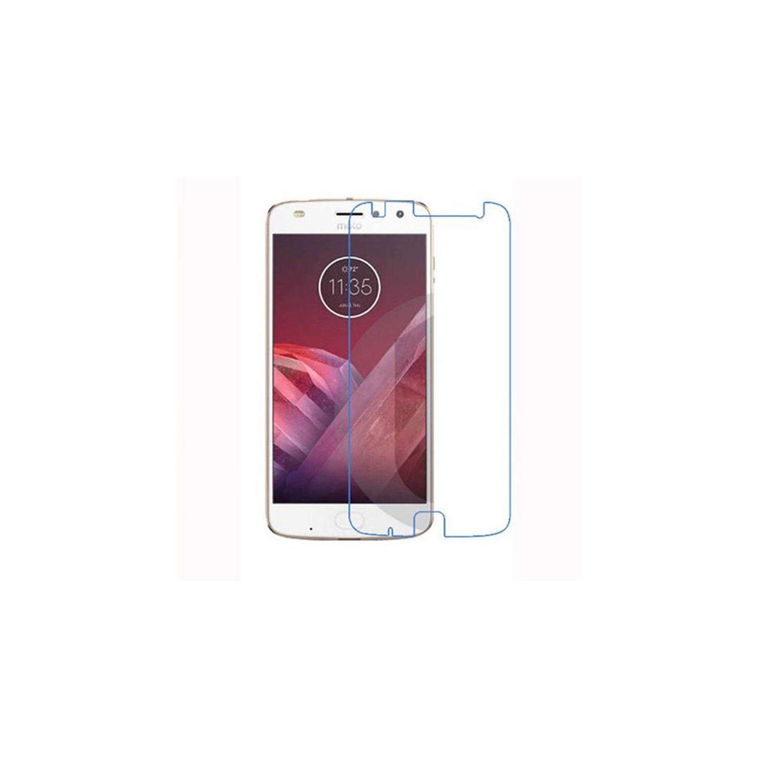 【2 Packs】 CSmart Premium Tempered Glass Screen Protector for Motorola Moto Z2 Play, Case Friendly & Bubble Free