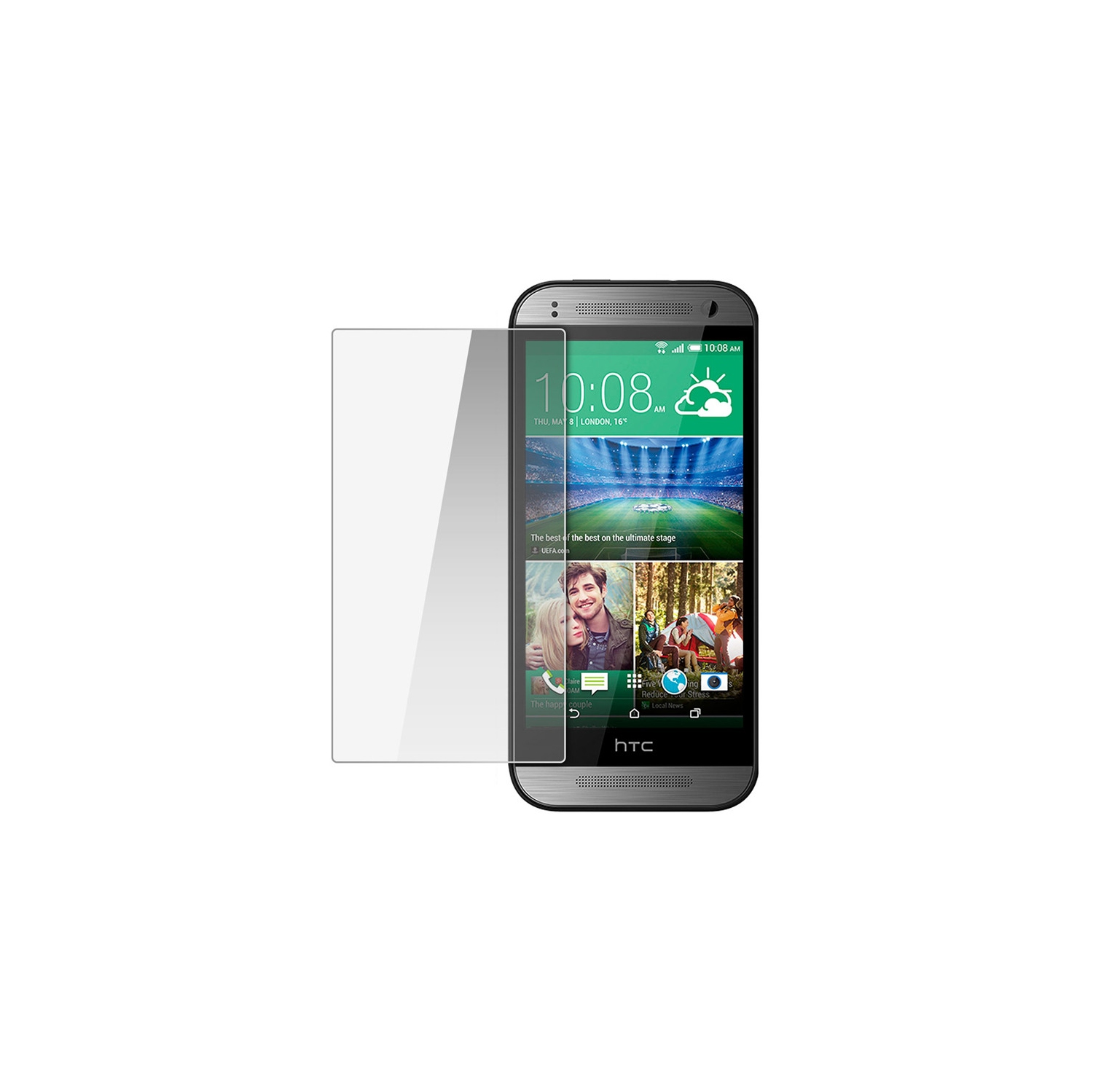 【2 Packs】 CSmart Premium Tempered Glass Screen Protector for HTC M7, Case Friendly & Bubble Free
