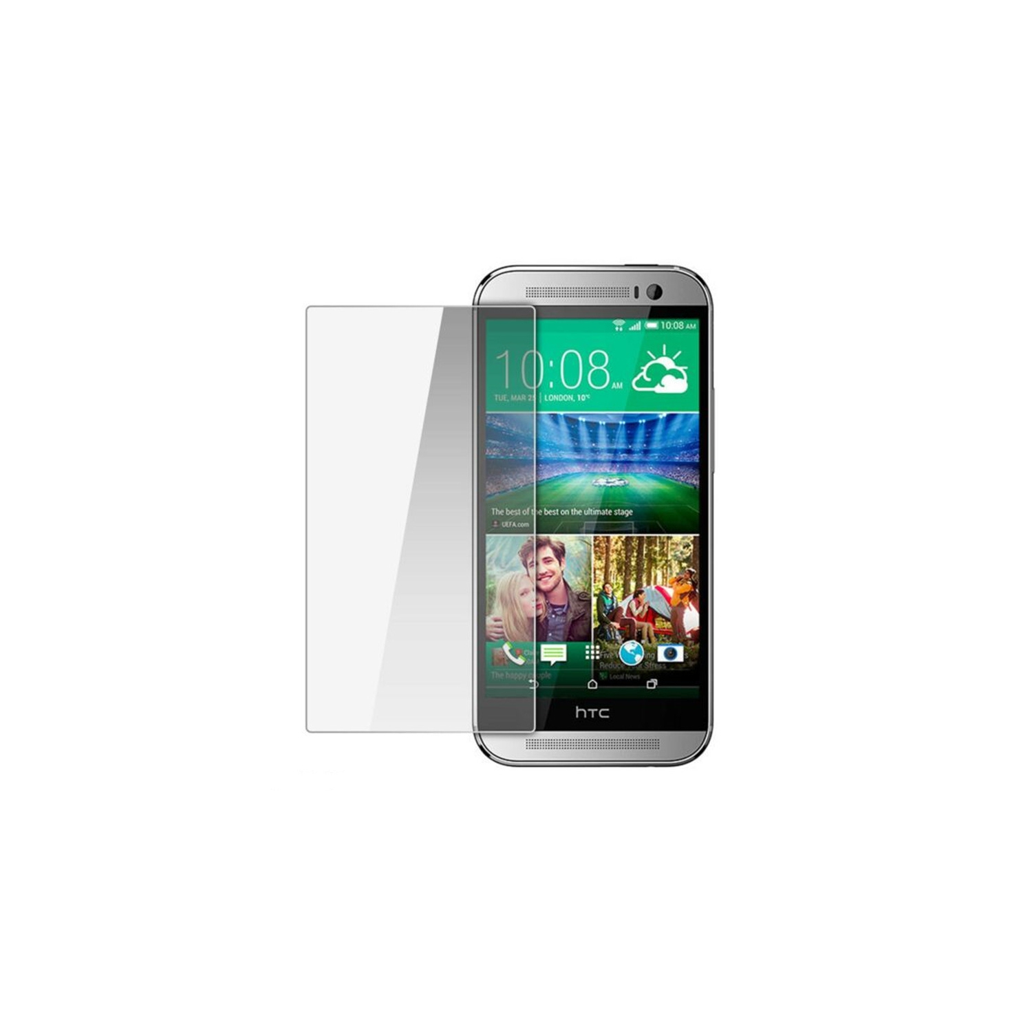 【2 Packs】 CSmart Premium Tempered Glass Screen Protector for HTC M8, Case Friendly & Bubble Free