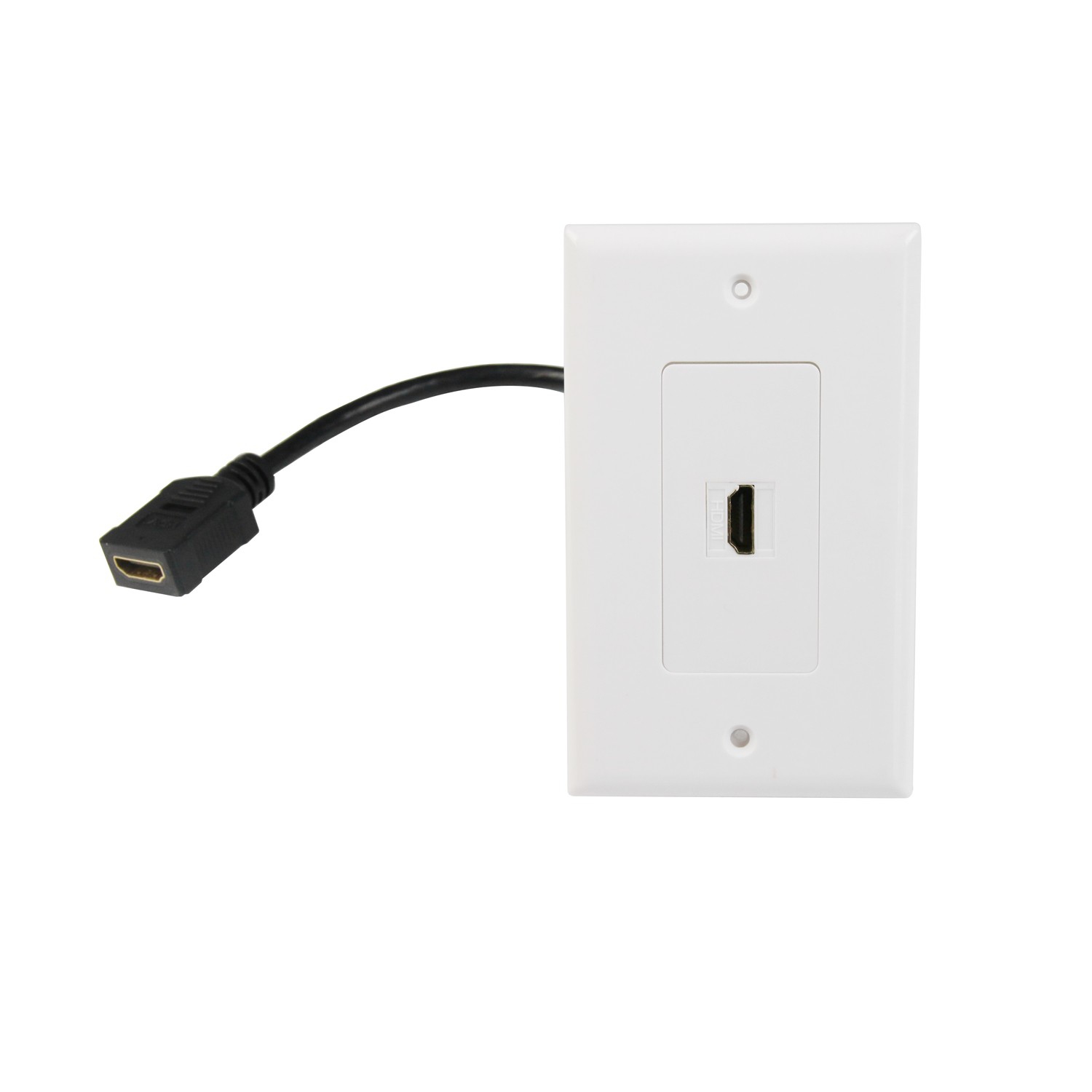 Premium HDMI 2.0 Wall Plate with Female to Female HDMI Extension Cable