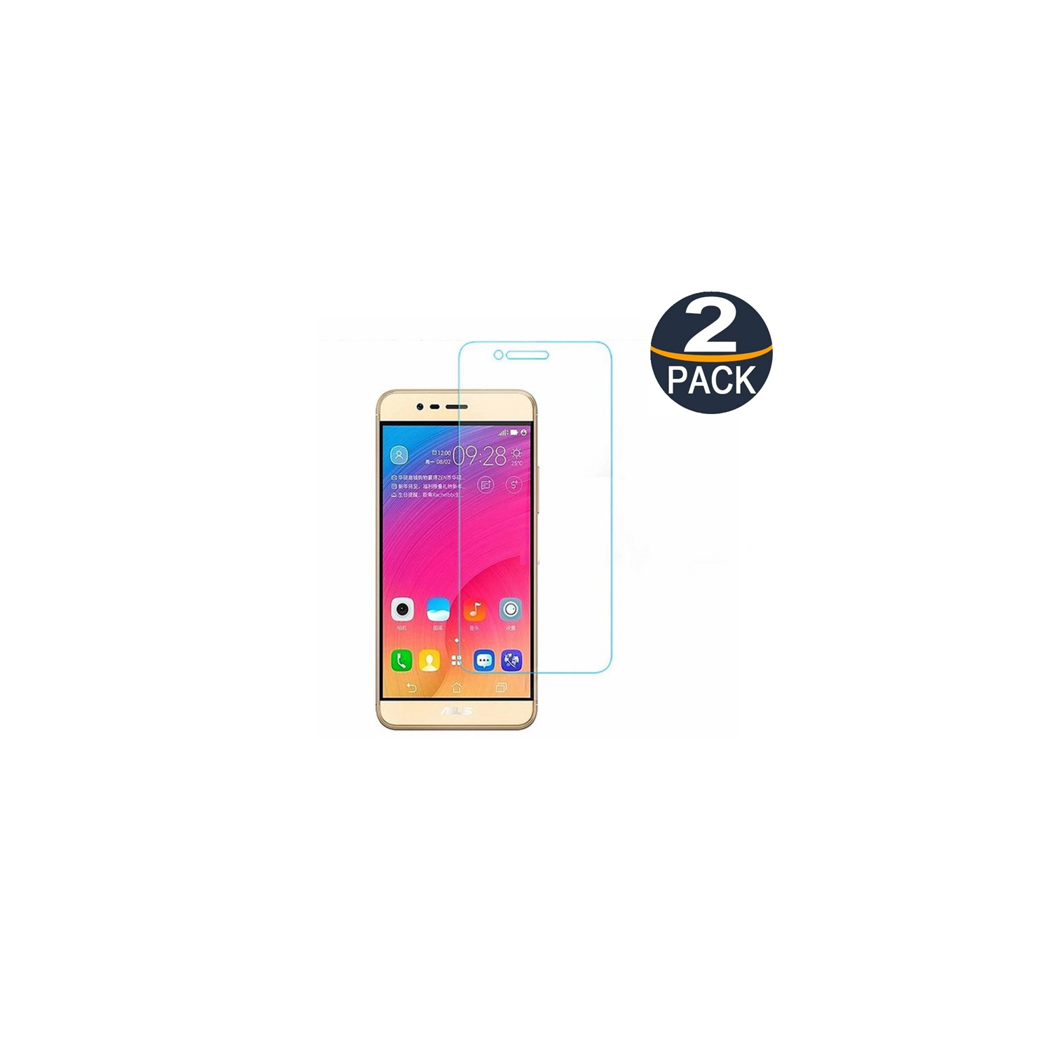 【2 Packs】 CSmart Premium Tempered Glass Screen Protector for Asus Zenfone 3 Max ZC520TL, Case Friendly & Bubble Free