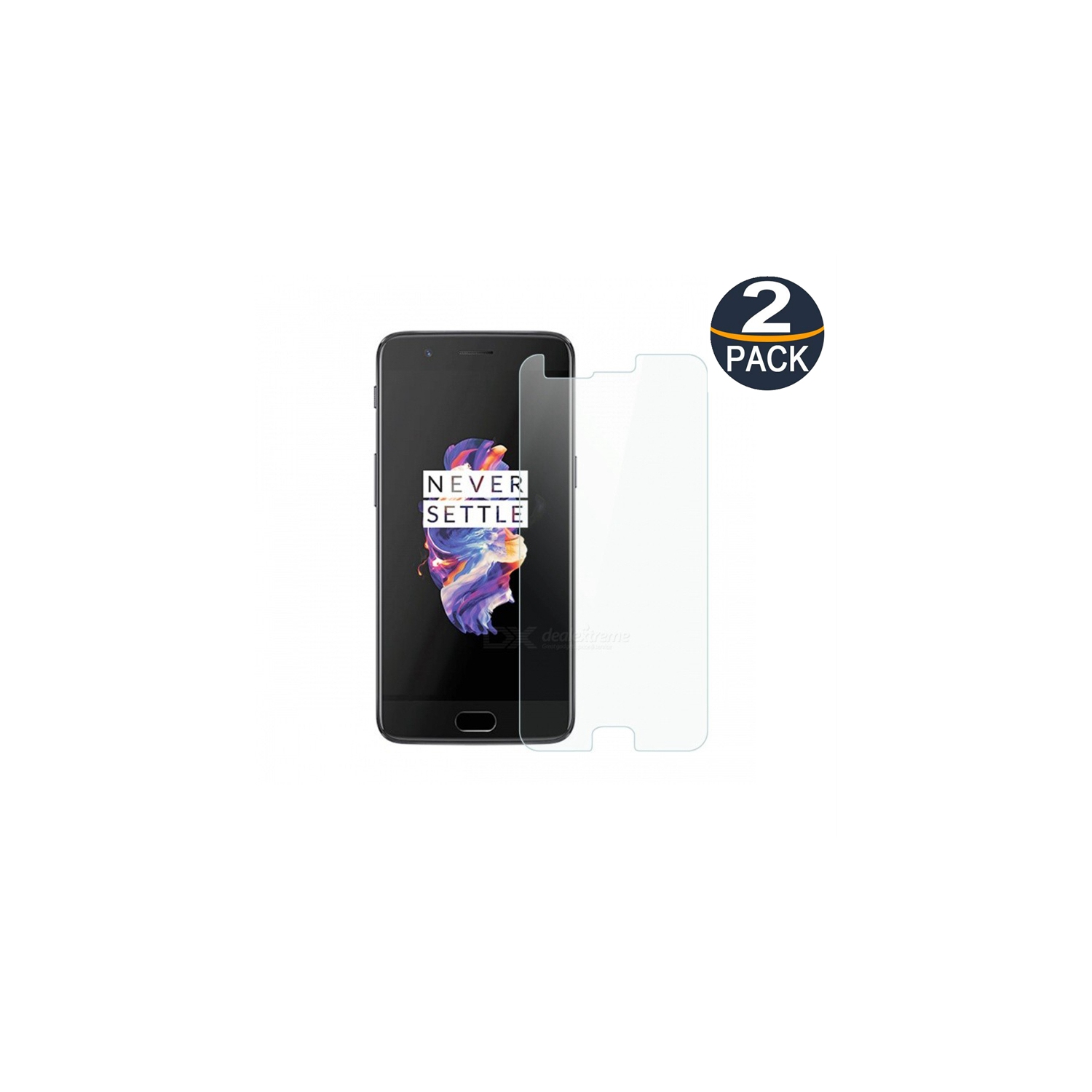 【2 Packs】 CSmart Premium Tempered Glass Screen Protector for OnePlus Five 5, Case Friendly & Bubble Free
