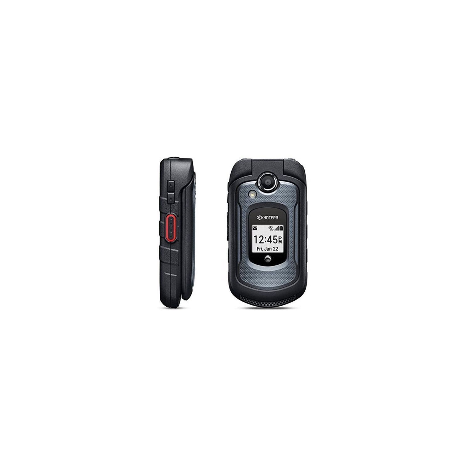 NEW-KYOCERA DuraXE Rugged Mobile Flip-phone E4710T 8GB LTE Black Unlocked Cellphone