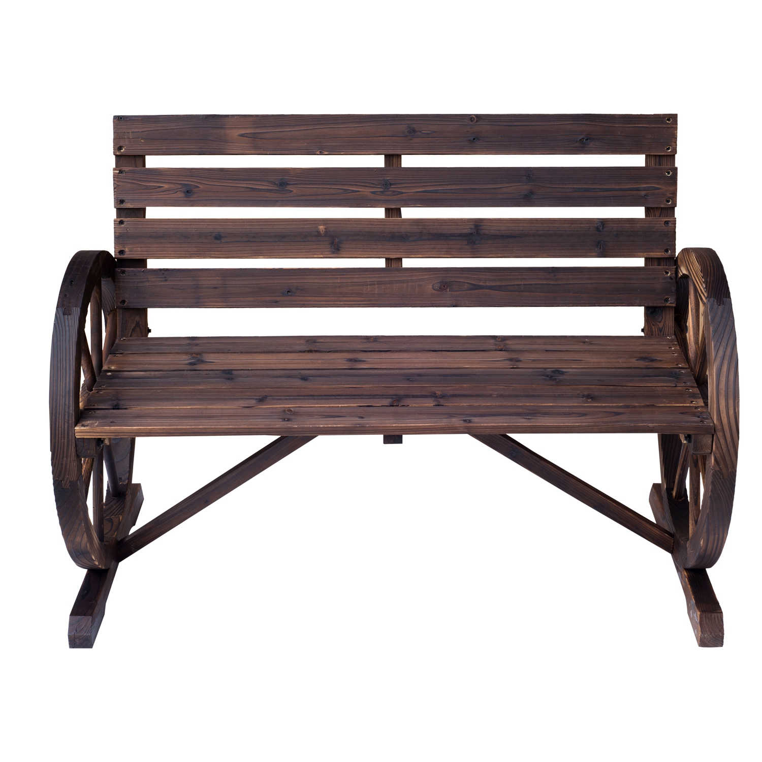 Banc en bois de 42 po d’Outsunny pour roues de chariot
