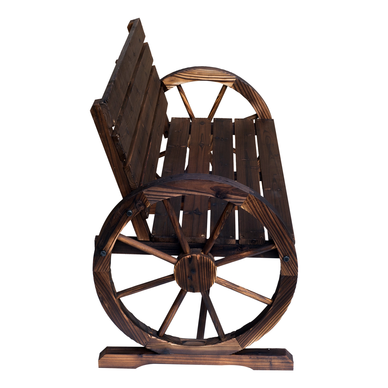 Banc en bois de 42 po d’Outsunny pour roues de chariot