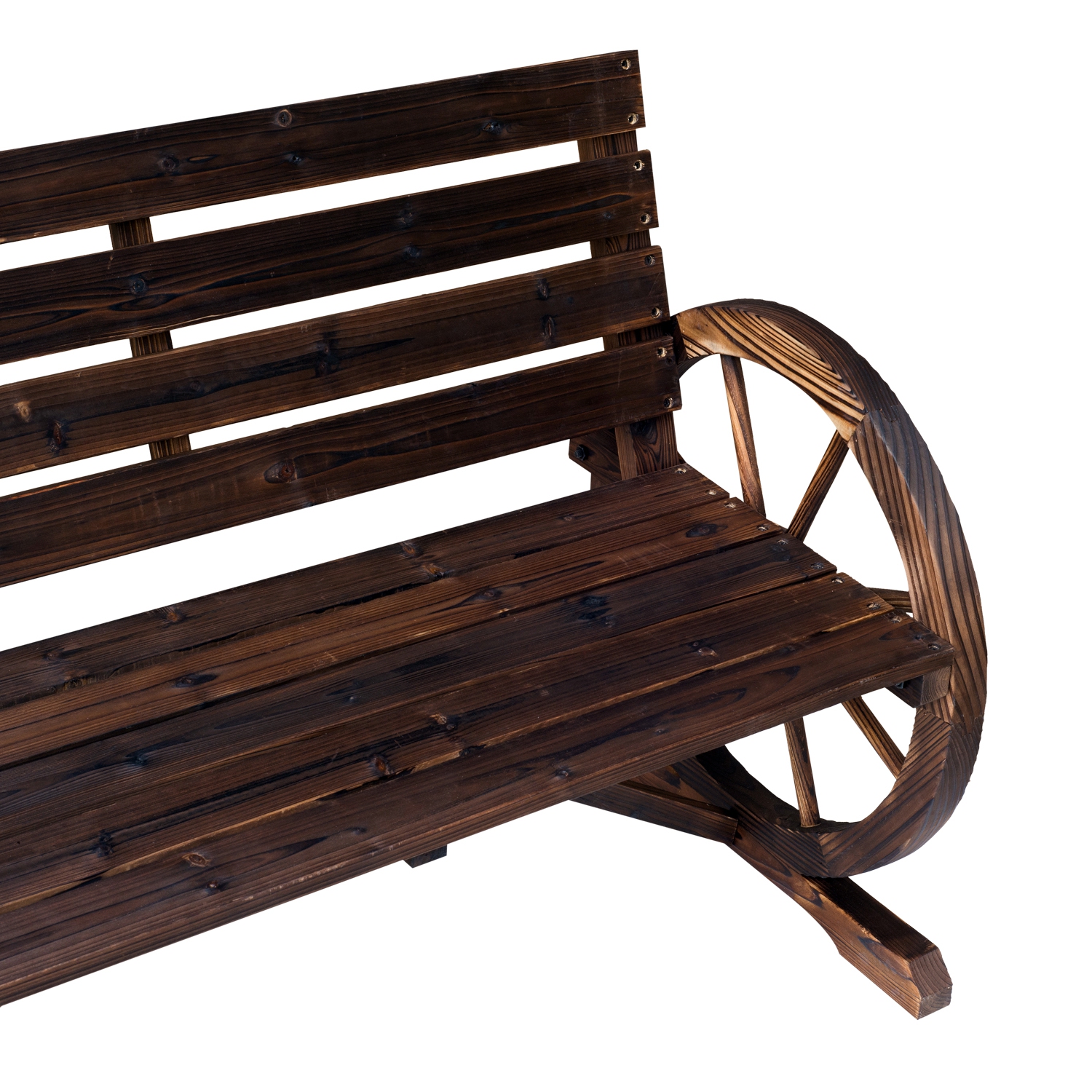 Banc en bois de 42 po d’Outsunny pour roues de chariot