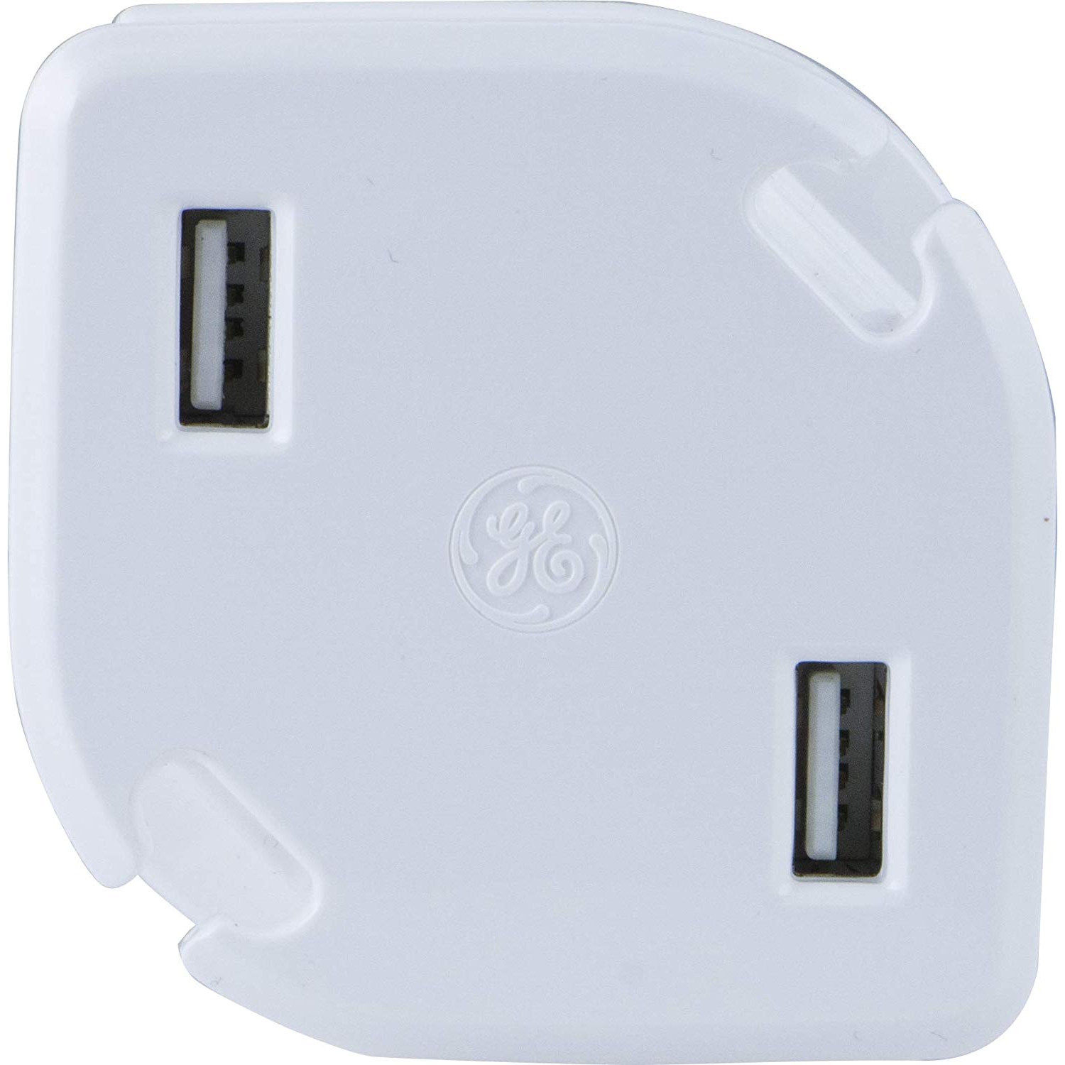 GE Multi-Port USB Wall Charger for Home & Travel, 4 USB Ports, 4.4A / 22W, with Built-in Cable Management, 27006
