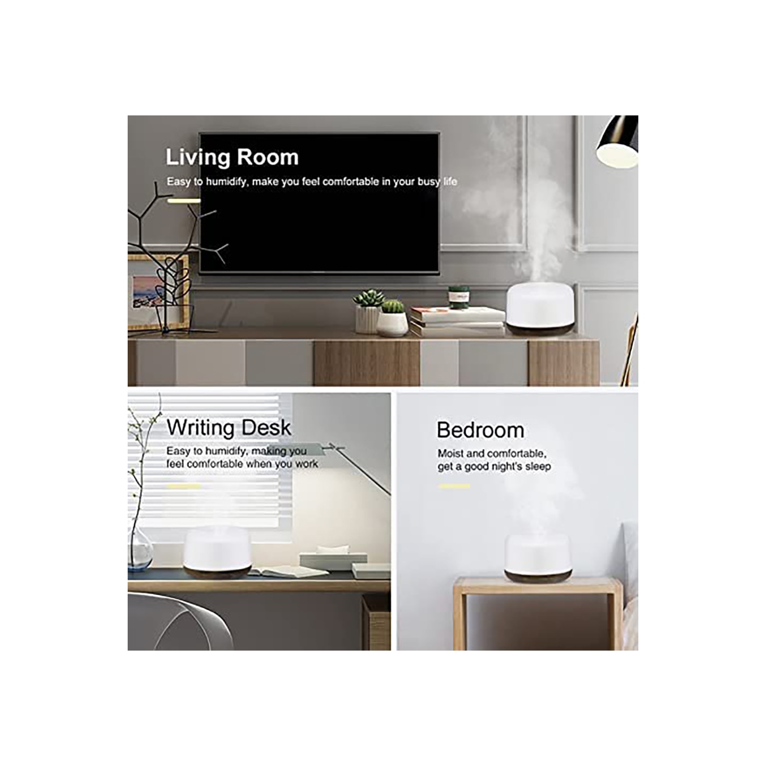 navor Smart Wi-Fi Essential Oil Diffuser Compatible with Alexa & Google Home, 500ml Wood Grain Aromatherapy Diffuser Ultrasonic Humidifier with 6