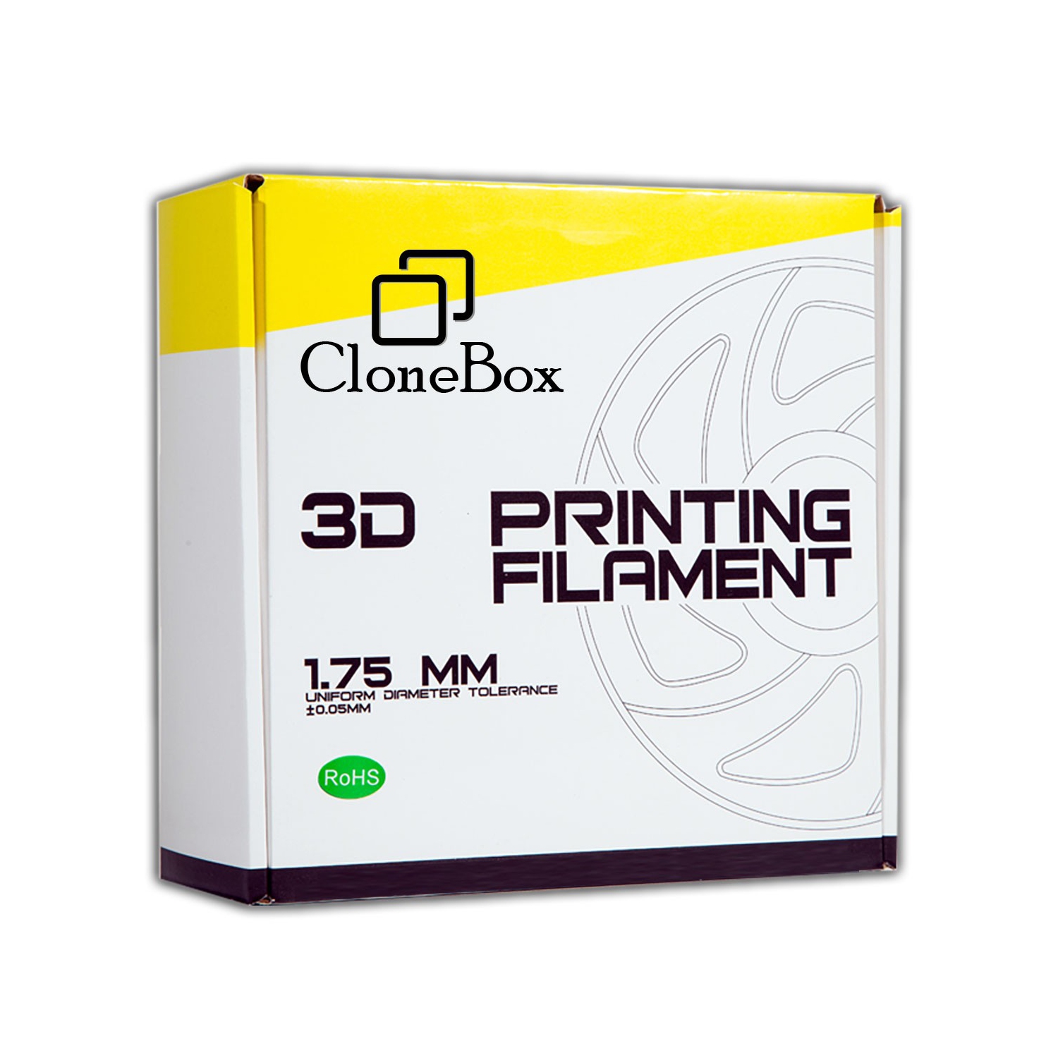 CloneBox 03438 PLA 3D Printer Filament 1.75mm Accuracy +/- 0.01mm 1kg Brown