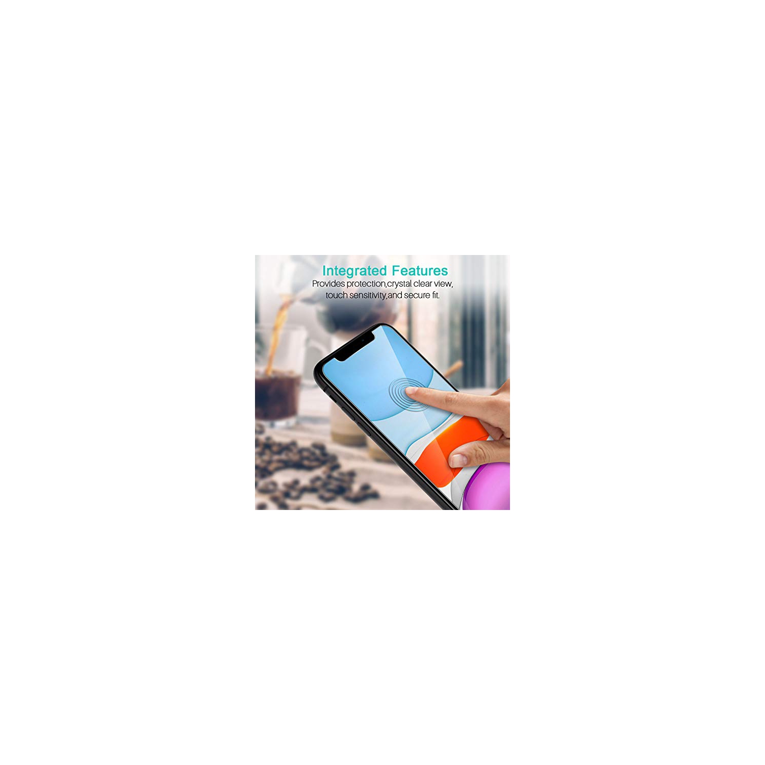 LK – Protecteur d’écran [3 Pack] pour iPhone XR, [verre trempé][compatible avec l’étui] DoubleDefense avec garantie de remplacement à vie