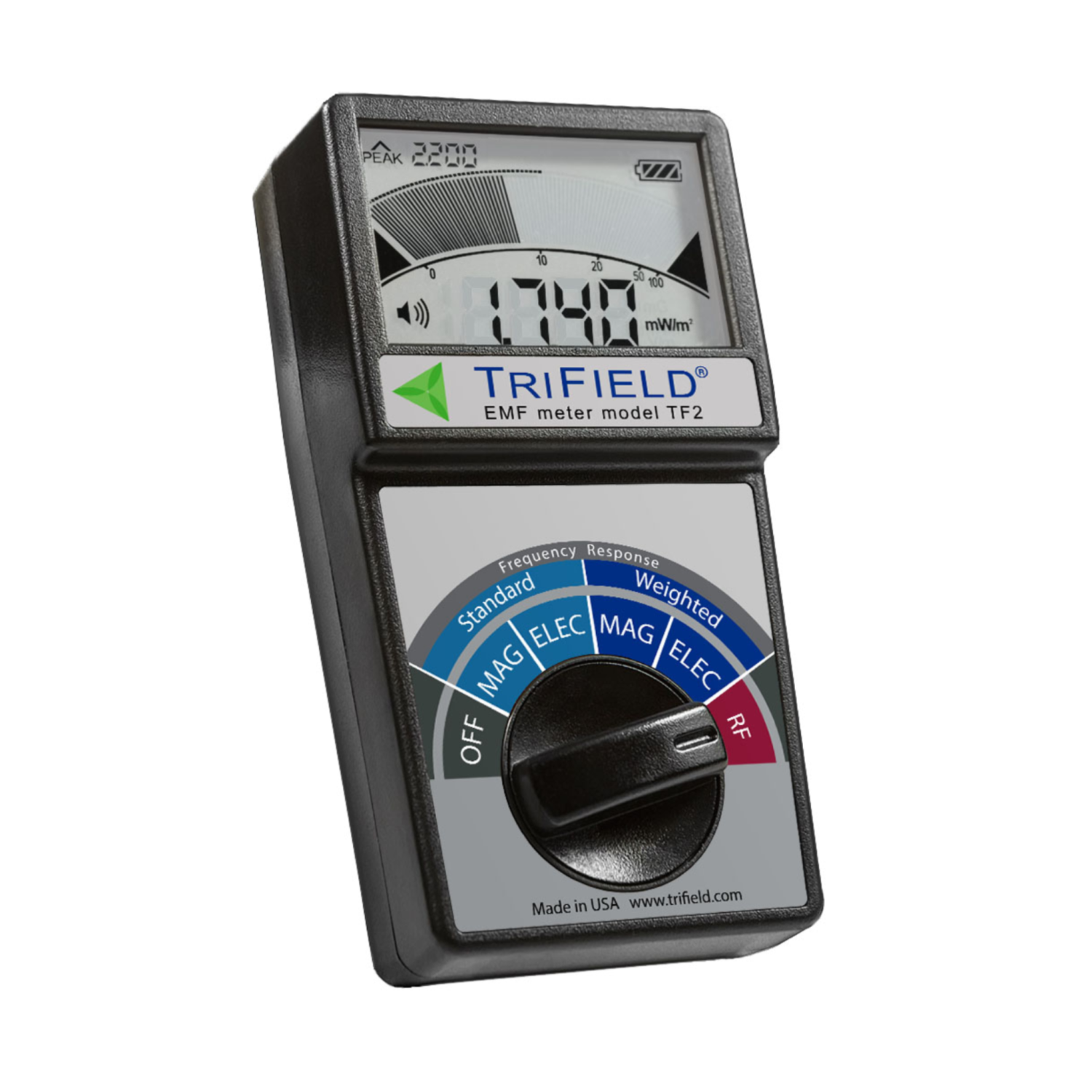 TriField EMF Meter Model TF2 with EVA Carrying Case