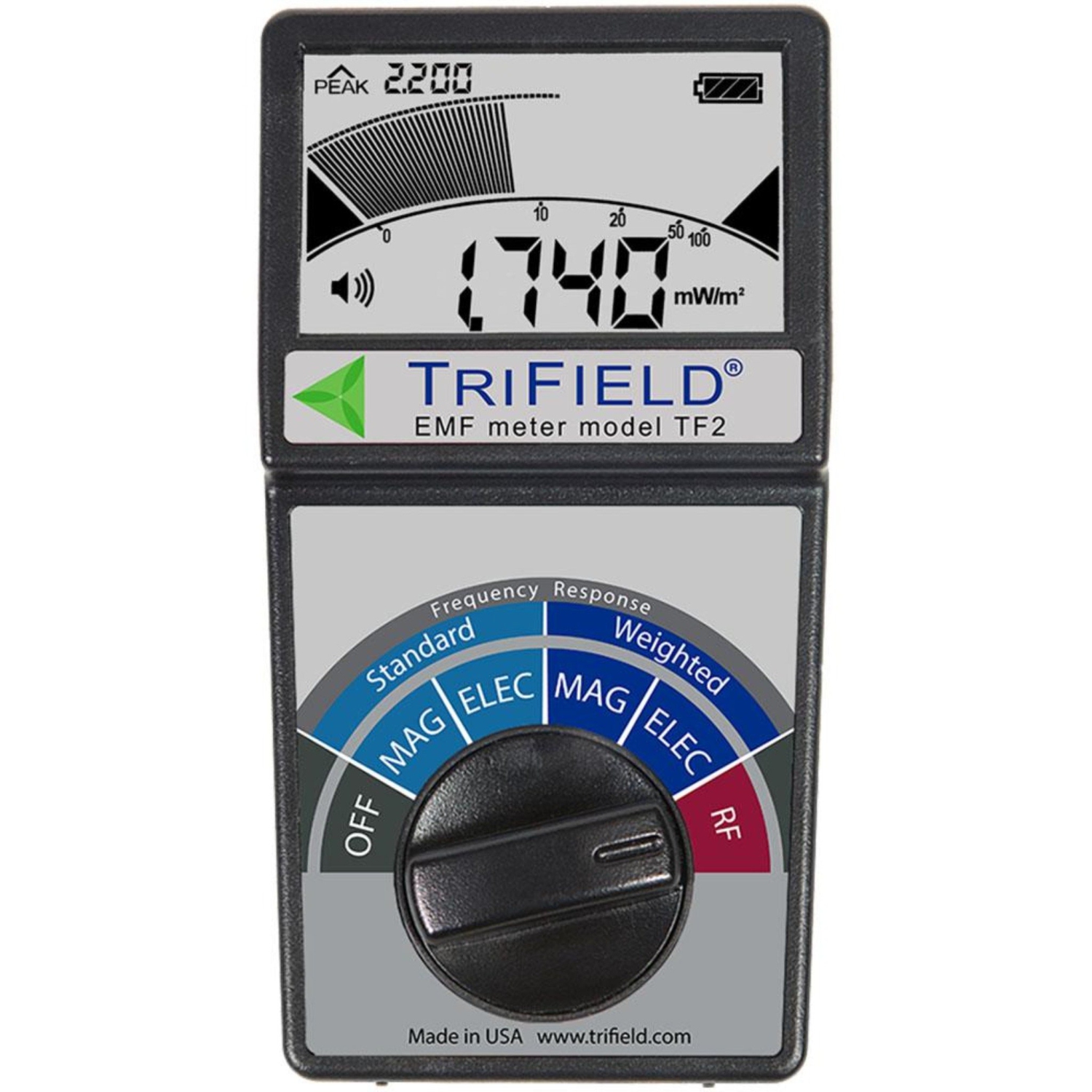 TriField EMF Meter Model TF2 with EVA Carrying Case