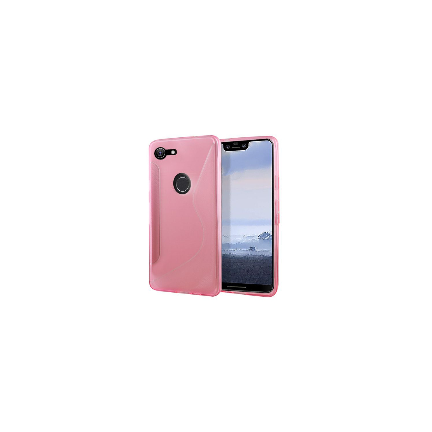 【CSmart】 Ultra Thin Soft TPU Silicone Jelly Bumper Back Cover Case for Google Pixel 3a XL, Hot Pink