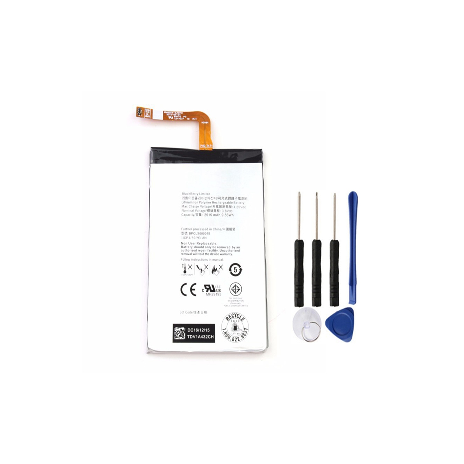 Replacement Battery & Repair Tools Compatible for Blackberry Q20 Classic, BPCLS00001B
