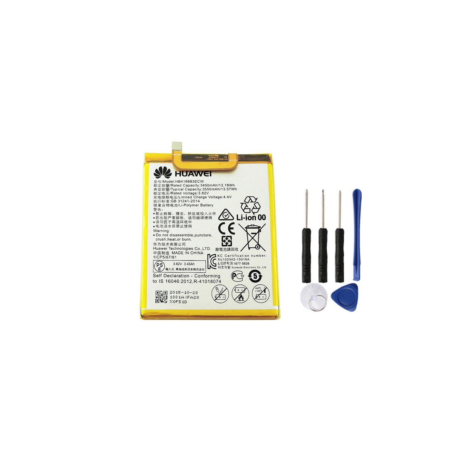 Replacement Battery & Repair Tools Compatible for Huawei Google Nexus 6P, HB416683ECW